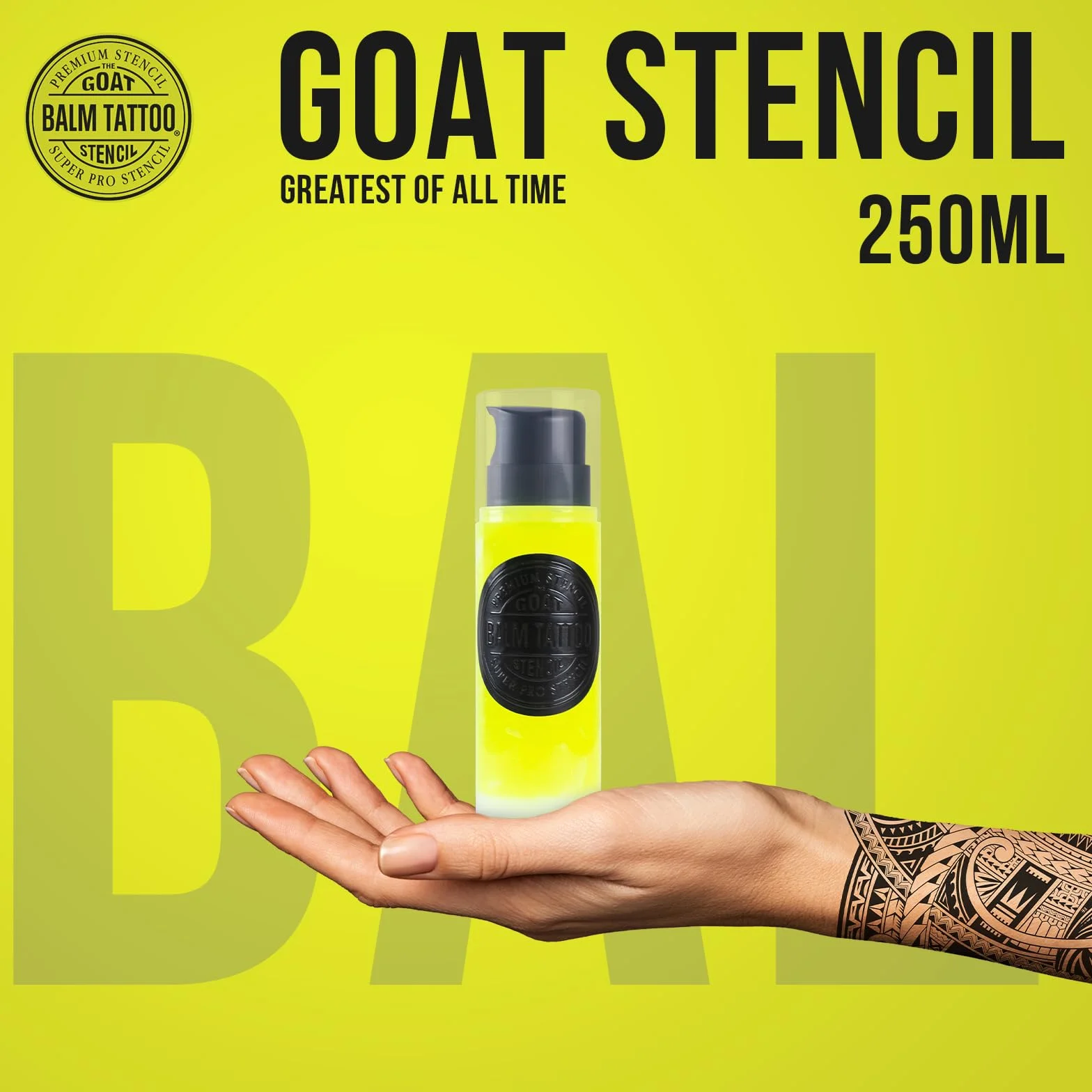 BALM TATTOO The GOAT Stencil żel do przenoszenia szablonów do tatuażu, żel transferowy, 100% wegański, testowany dermatologicznie, długotrwały kontur, aromat Mojito