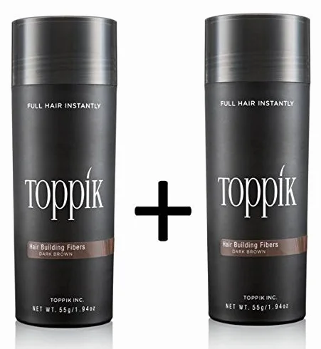 TOPPIK 55 g zagęszczające włosy mikrowłókna ciemnobrązowy