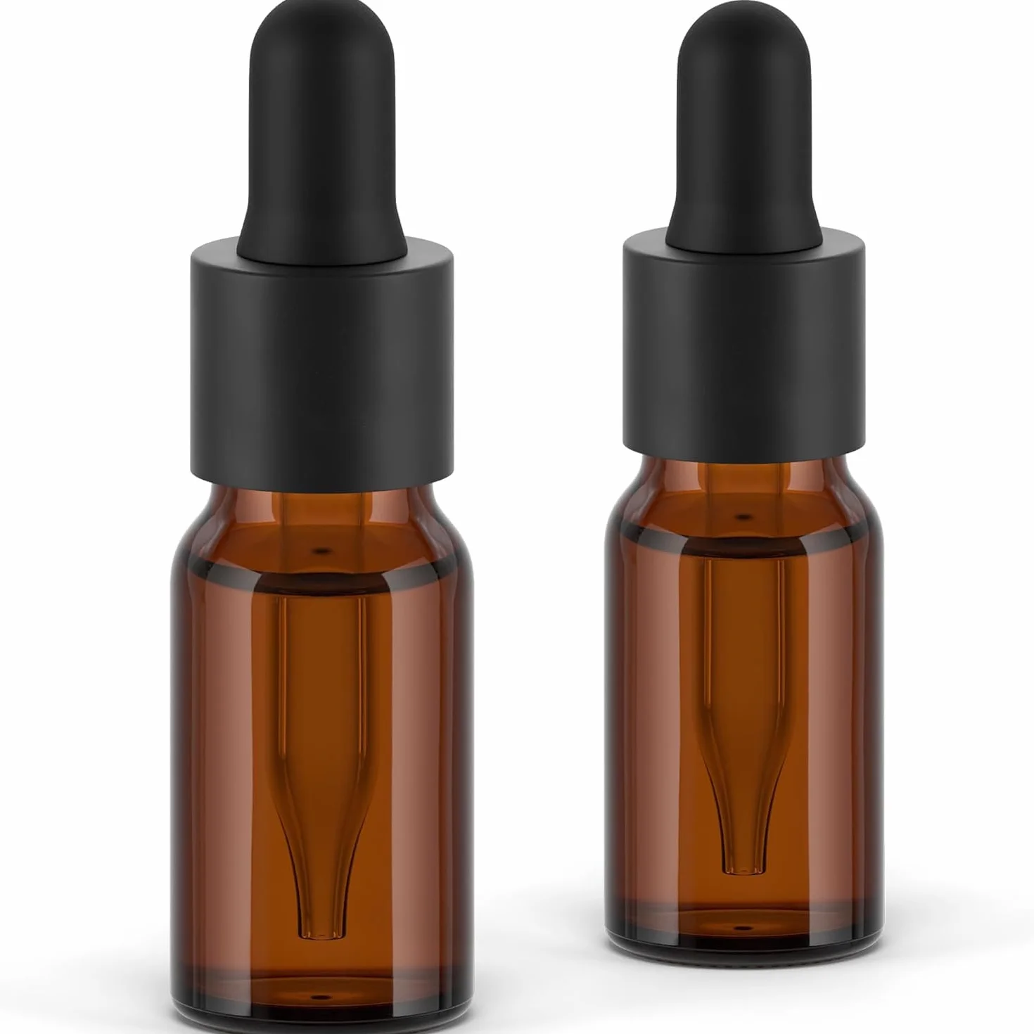 Essenciales - Butelki z zakraplaczem ze szkła bursztynowego 100 ml | Opakowanie 2 x Butelki ze szklaną pipetą | Naturalna ochrona przed promieniowaniem UV | Do olejków eterycznych | Aromaterapia