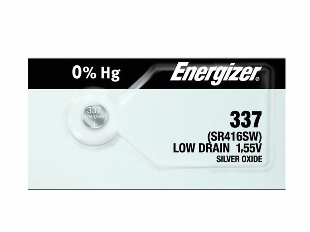 2PC Energizer 337 SR416SW tlenek srebra ogniwo zegarek na rękę akumulator