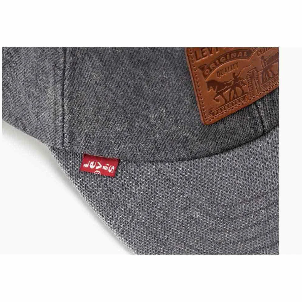 Levi's Męska czapka z daszkiem z luźnym napisem Dad Heritage, Regular Grey, rozmiar uniwersalny, Regular Grey, jeden rozmiar