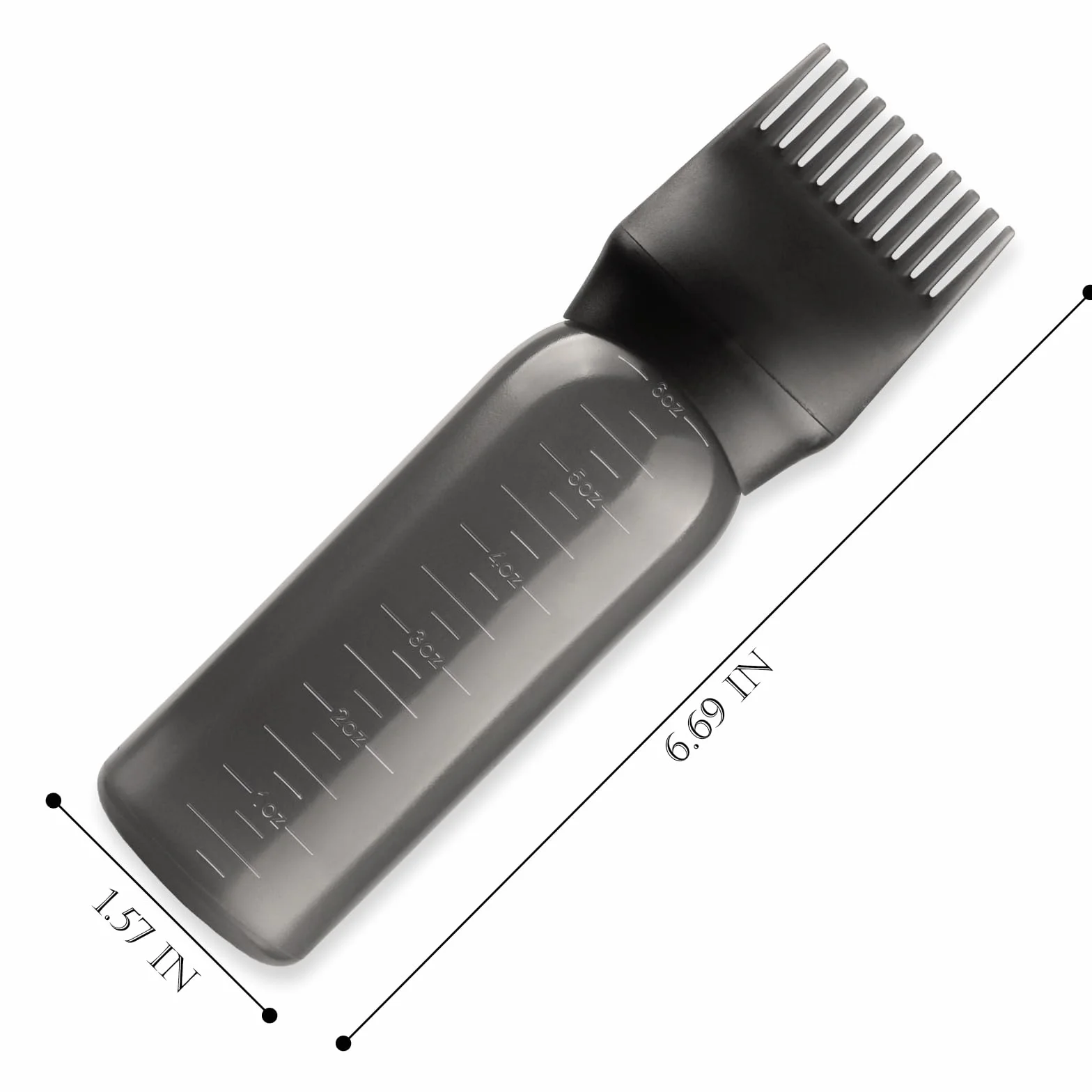 Butelka aplikator oleju do włosów grzebień korzeniowy 3-pak 170 ml czarny