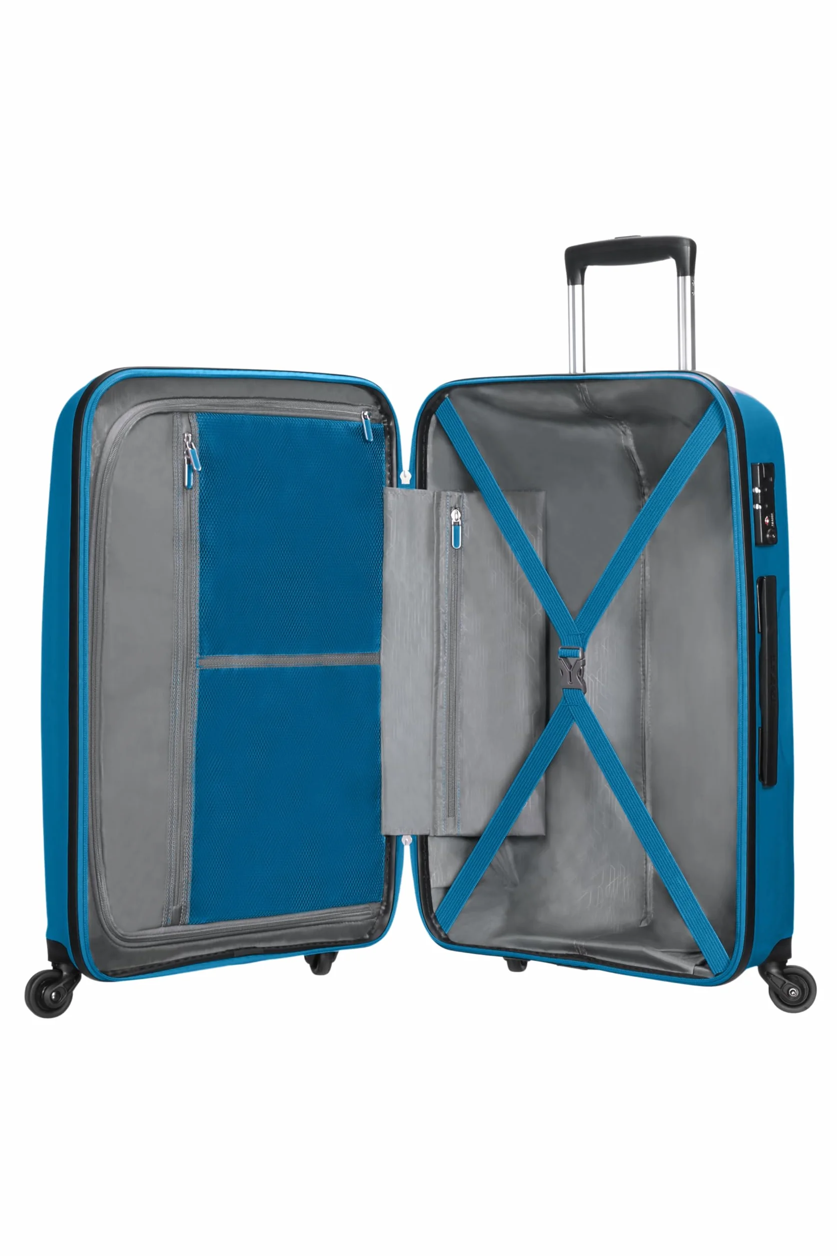 American Tourister BON AIR - Spinner M, Walizka, 66 cm, 57.5L, Niebieski (Seaport Blue)