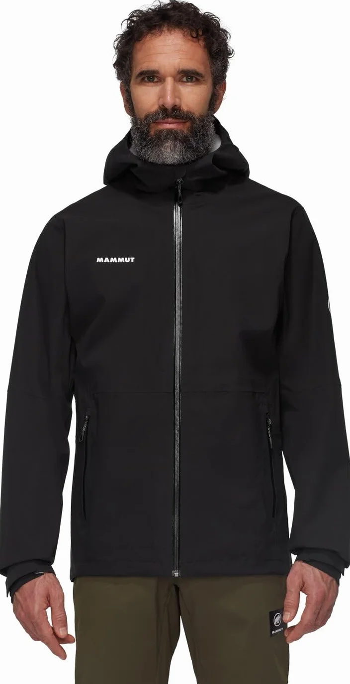 Mammut Linard Guide HS męska kurtka z kapturem, hardshell, kurtka turystyczna, czarny/głęboki morski