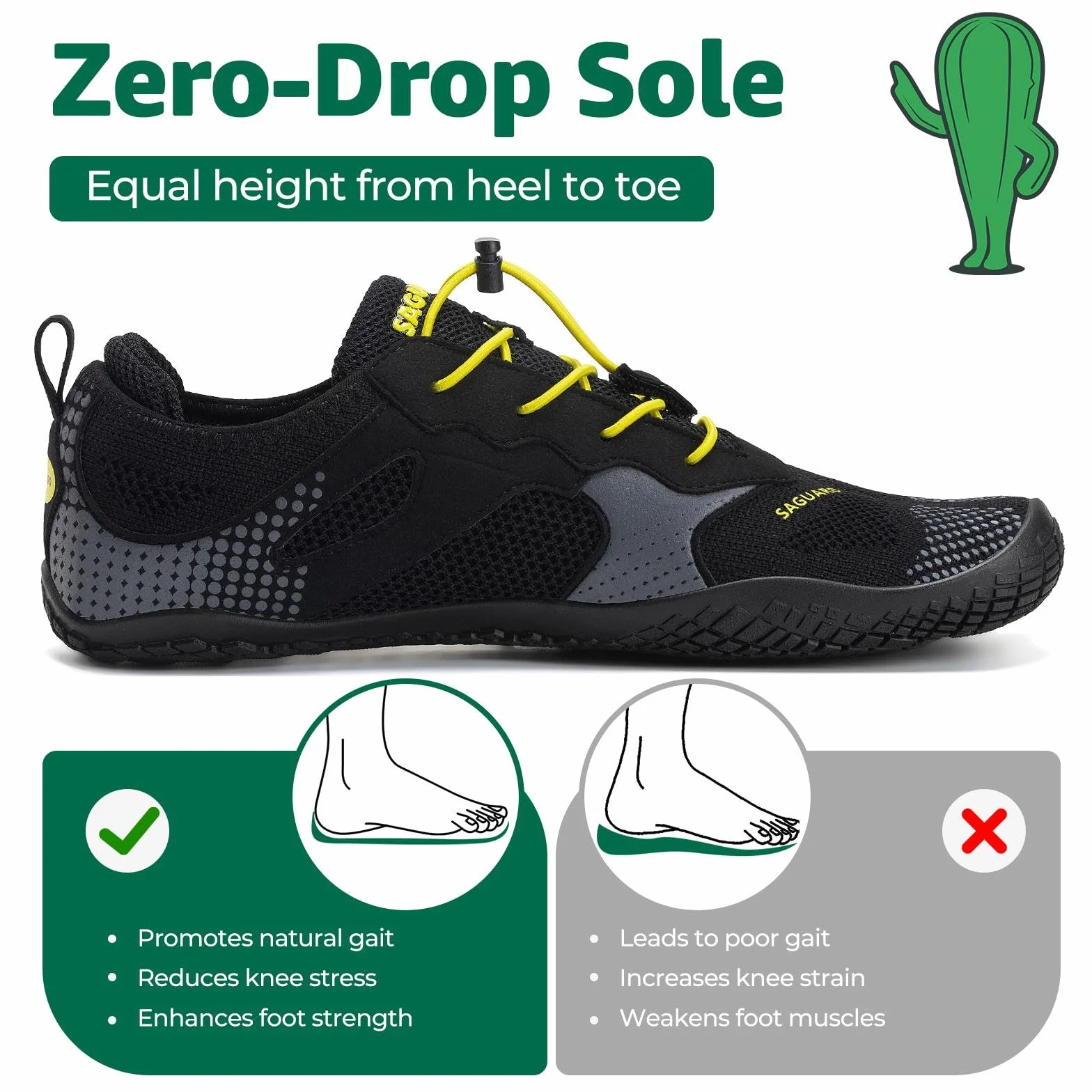 SAGUARO Buty barefoot, na szlak, mężczyźni, kobiety, oddychające, antypoślizgowe, buty minimalistyczne