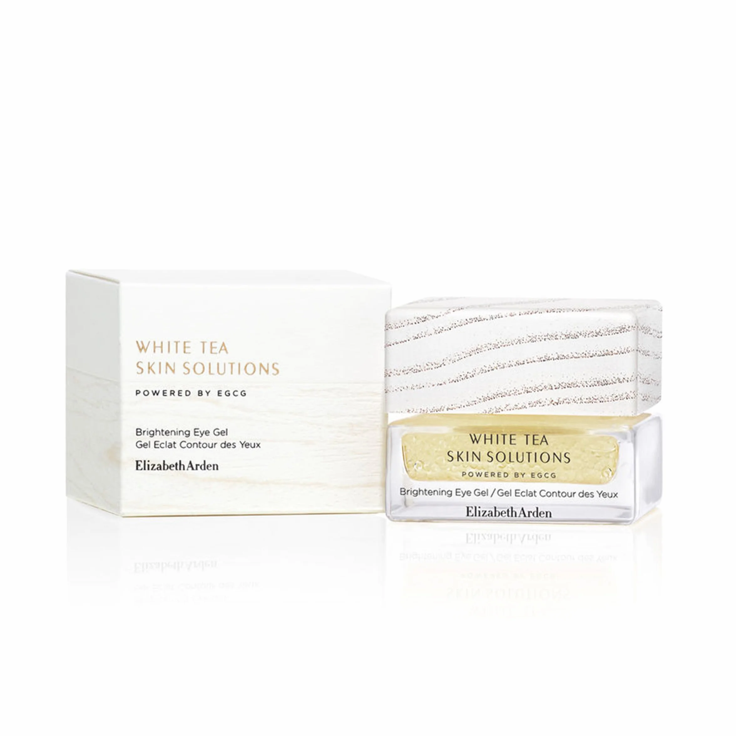Elizabeth Arden, White Tea Skin Solutions Gel Eclat Eye Texture, Anti-Aging i Nawilżający, rozświetla i ożywia wzrok, Bogaty w olejek z białej herbaty, wegańska formuła, 15 ml