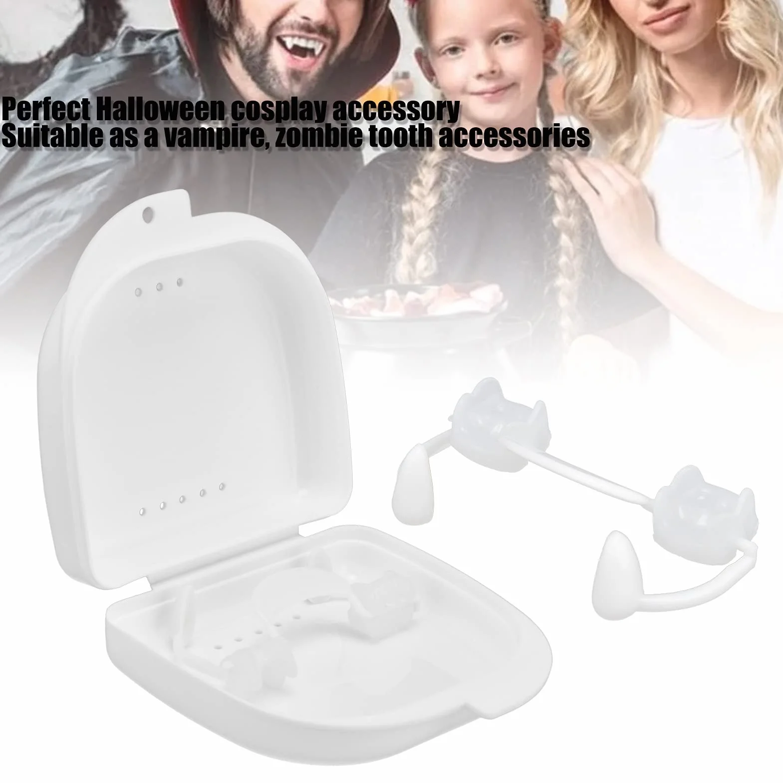 Chowane Kły Wampirów Kły Wampirów Miękkie Silikonowe Wysuwane Fałszywe Zęby Cosplay Protezy Halloween Party Rekwizyty Vampire Fangs