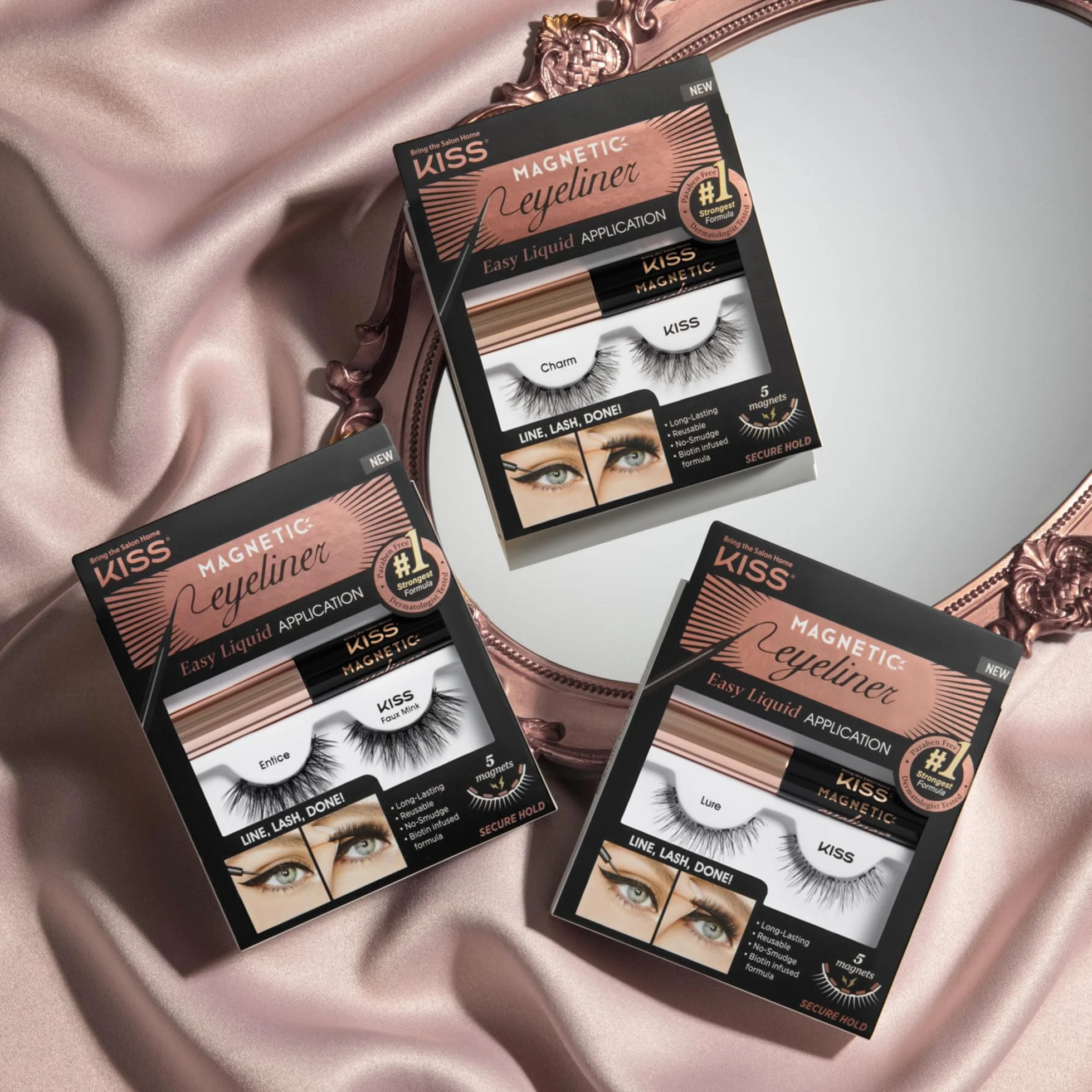 KISS rzęsy magnetyczne zestaw Charm eyeliner