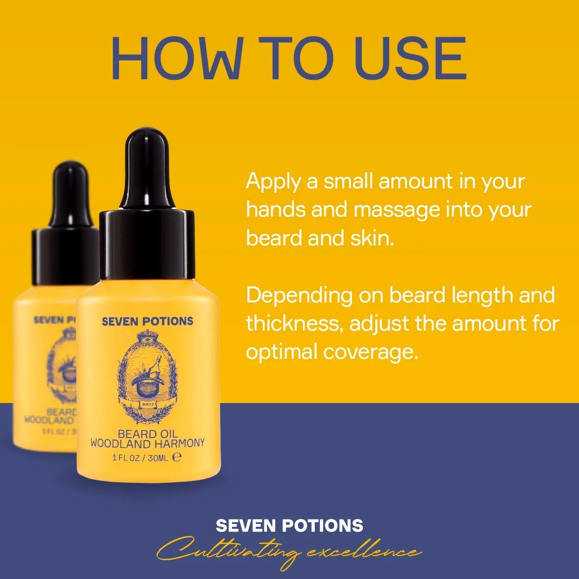 Seven Potions Olejek do brody premium z olejkiem jojoba, naturalny, wegański, zmiękczacz do brody