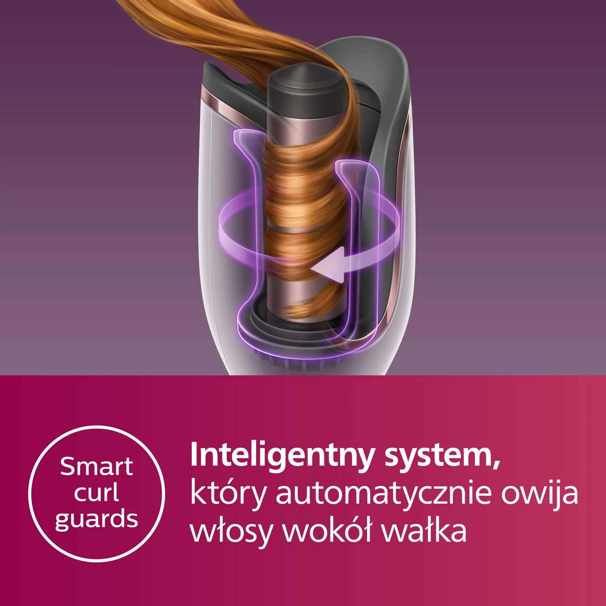 Philips Lokówka Auto Curler z serii 8000 z technologią MoistureProtect, 27 różnych opcji stylizacji, biała, model BHB878/00