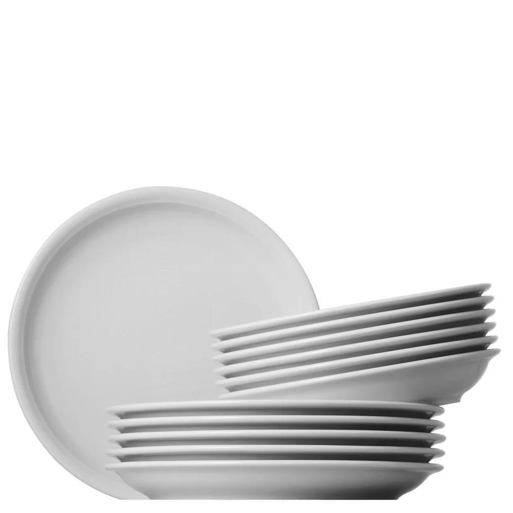 Thomas zestaw promocyjny 4 x modny biały zestaw stołowy 12-częściowy 11400-80001-18339 i gratis 1 produkt do pielęgnacji ciała Trinitae