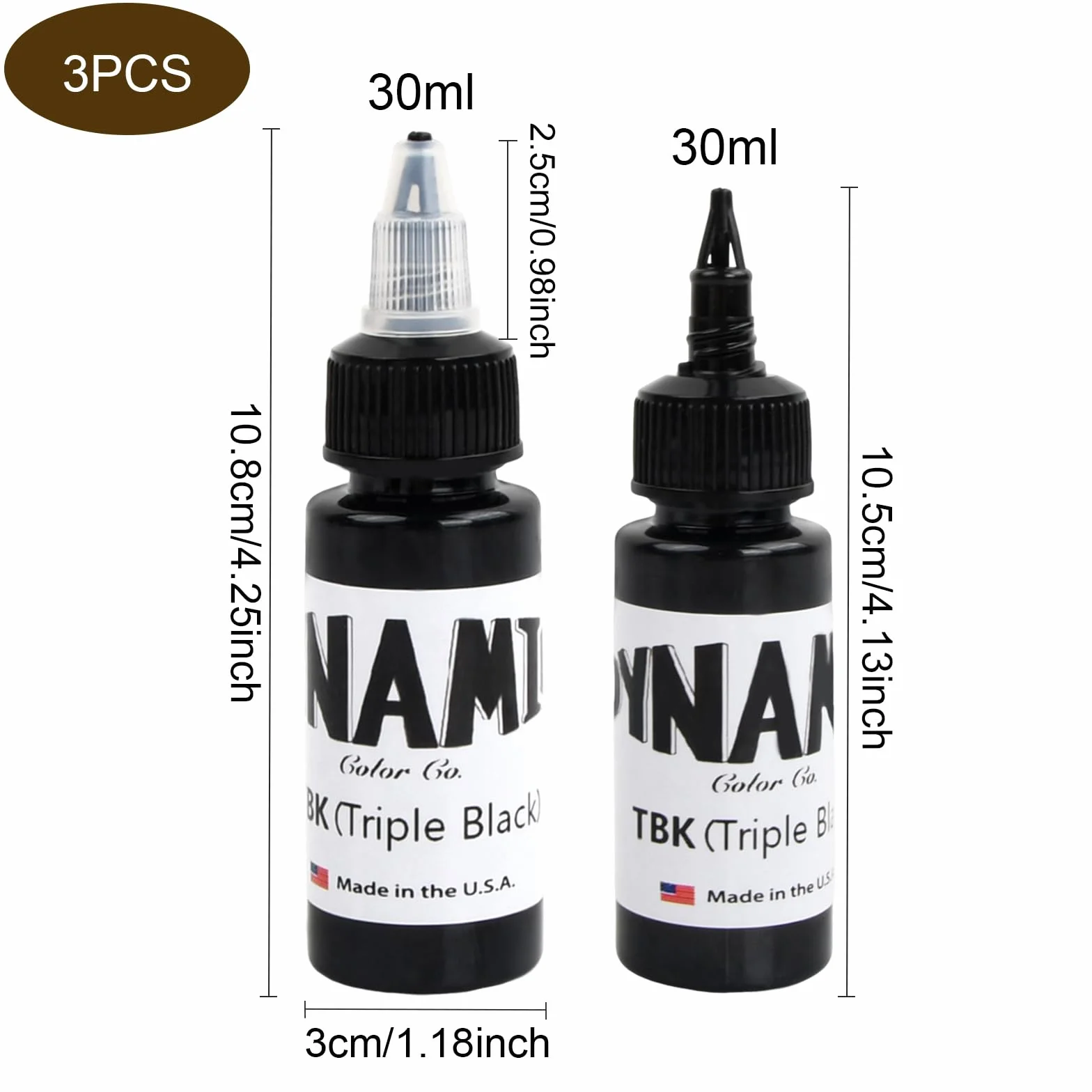 Czarny tusz do tatuażu 1 uncja 30 ml pigment trwały
