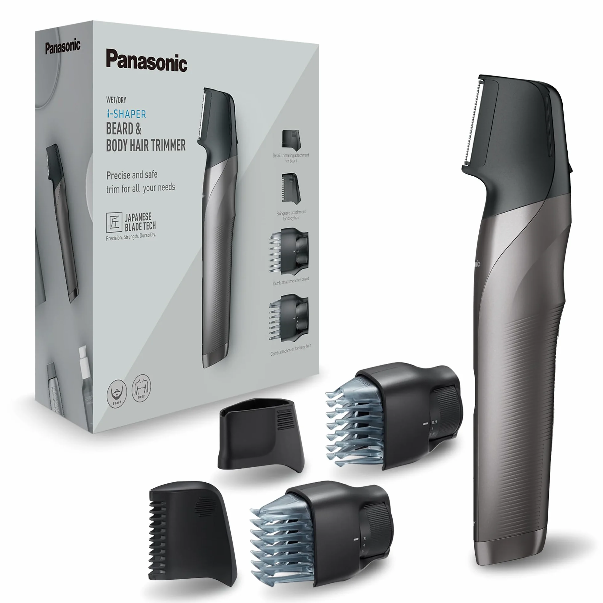 Panasonic ER-GY60 trymer i-SHAPER do brody i ciała, szary