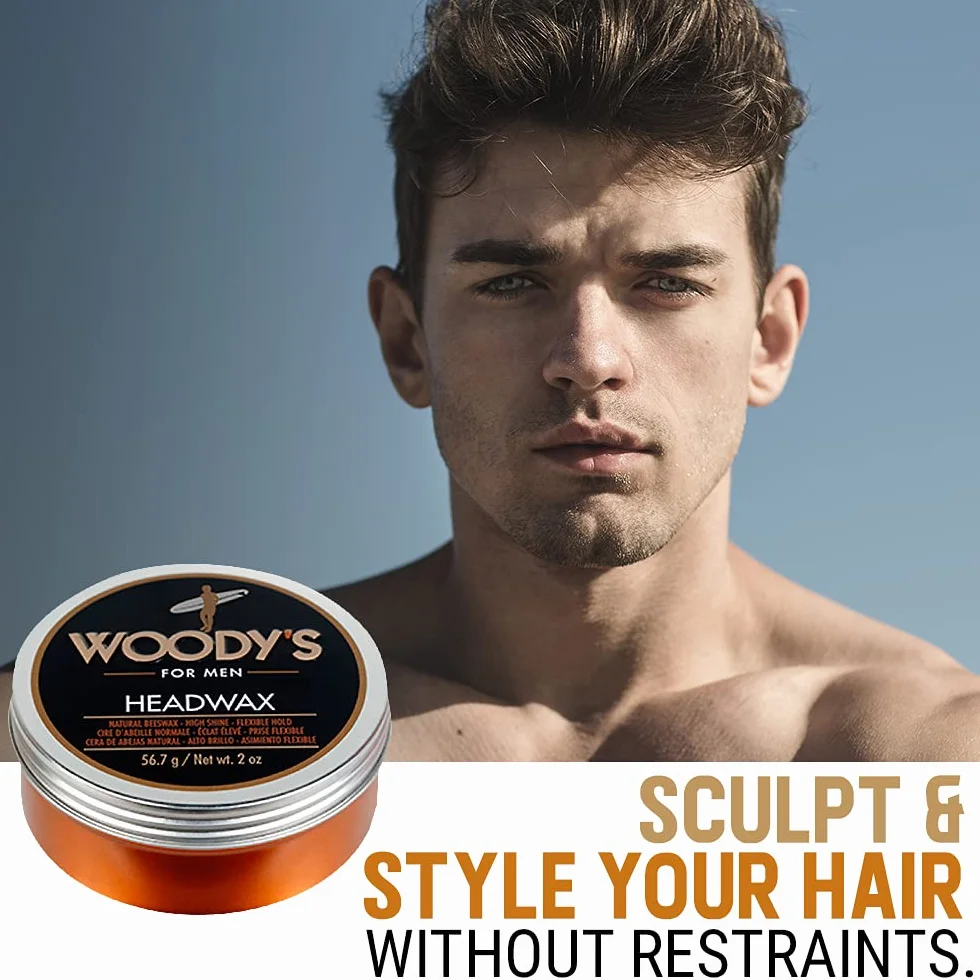 Woodys Headwax Natural Beeswax for Men 2 oz Pomade