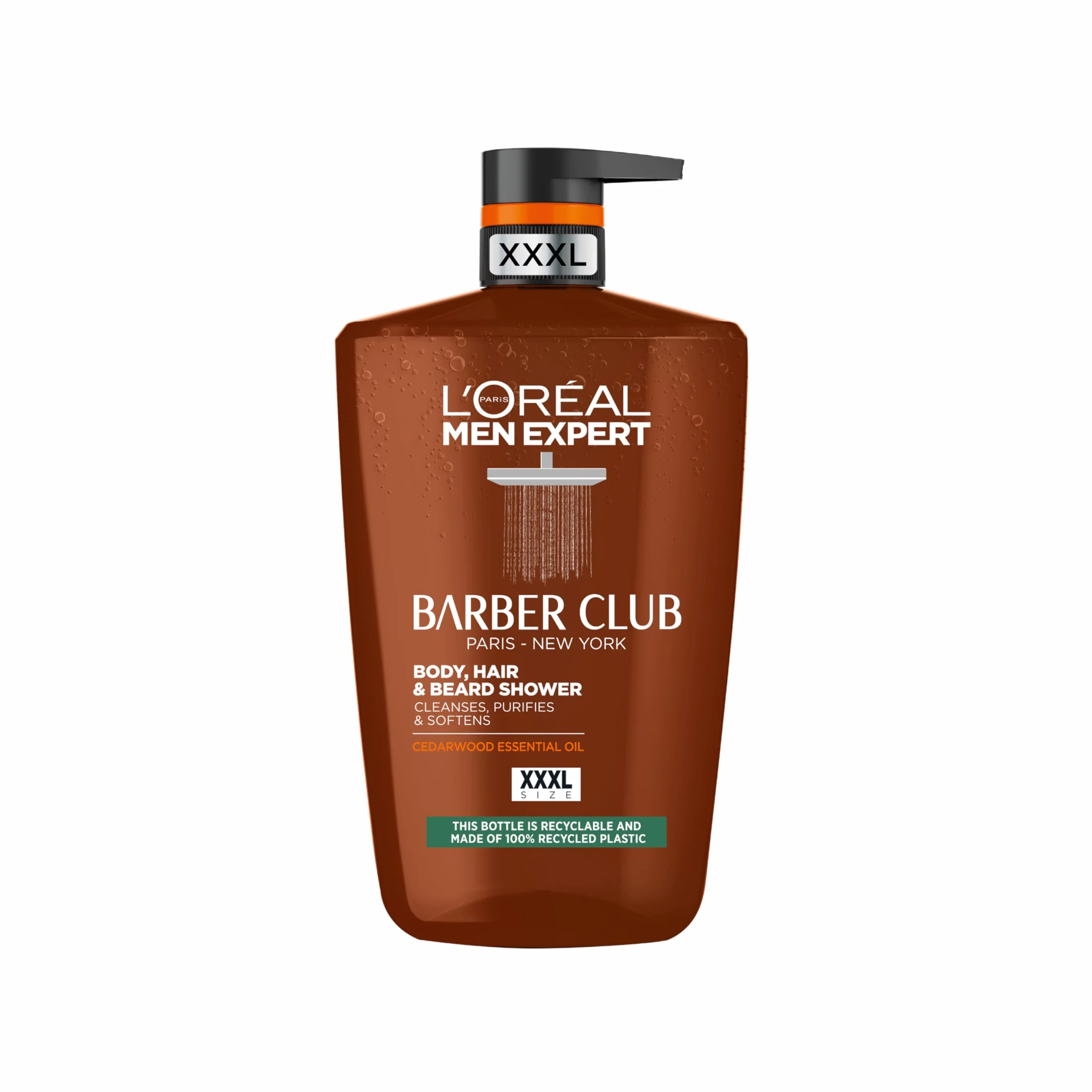 L'Oréal Men Expert żel pod prysznic Barber Club zawierający olejek z drewna cedrowego zapewniający oczyszczenie, odżywienie i nawilżenie brody, skóry i włosów