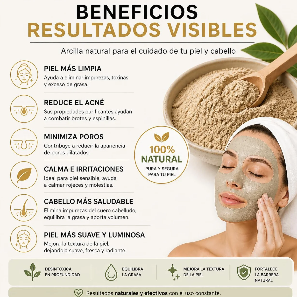 100% Natural Activated Bentonite Clay Powder 250 g | 95% Montmorylonit | Naturalna glina mineralna na trądzik, skóra olejowa i pielęgnacja DIY | Rich in Silica | Cosmetic Grade