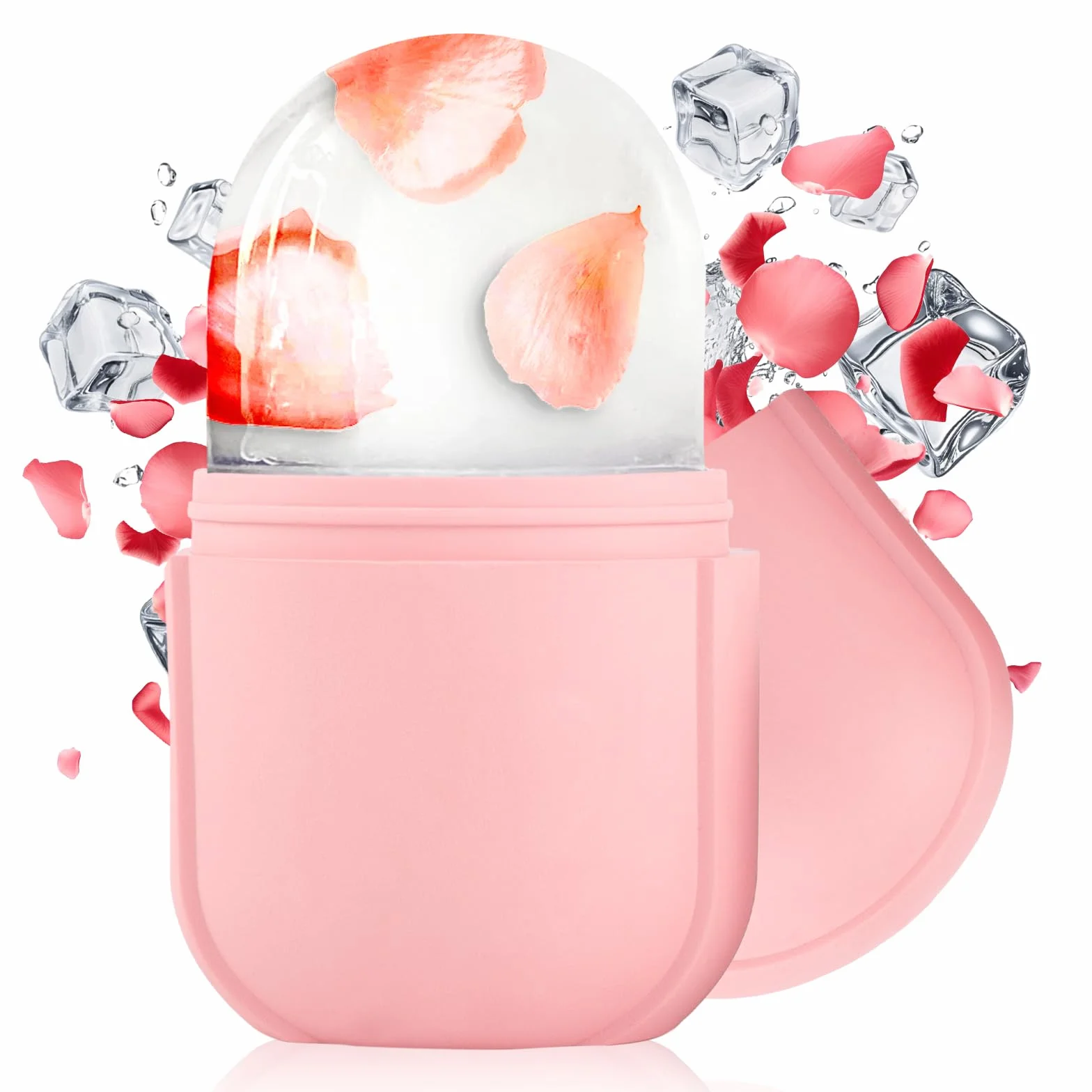 Ice Roller do twarzy, masażer do twarzy, oczu, silikonowy, wielokrotnego użytku, do zmniejszenia porów, rozjaśniania zmarszczek, pielęgnacji skóry