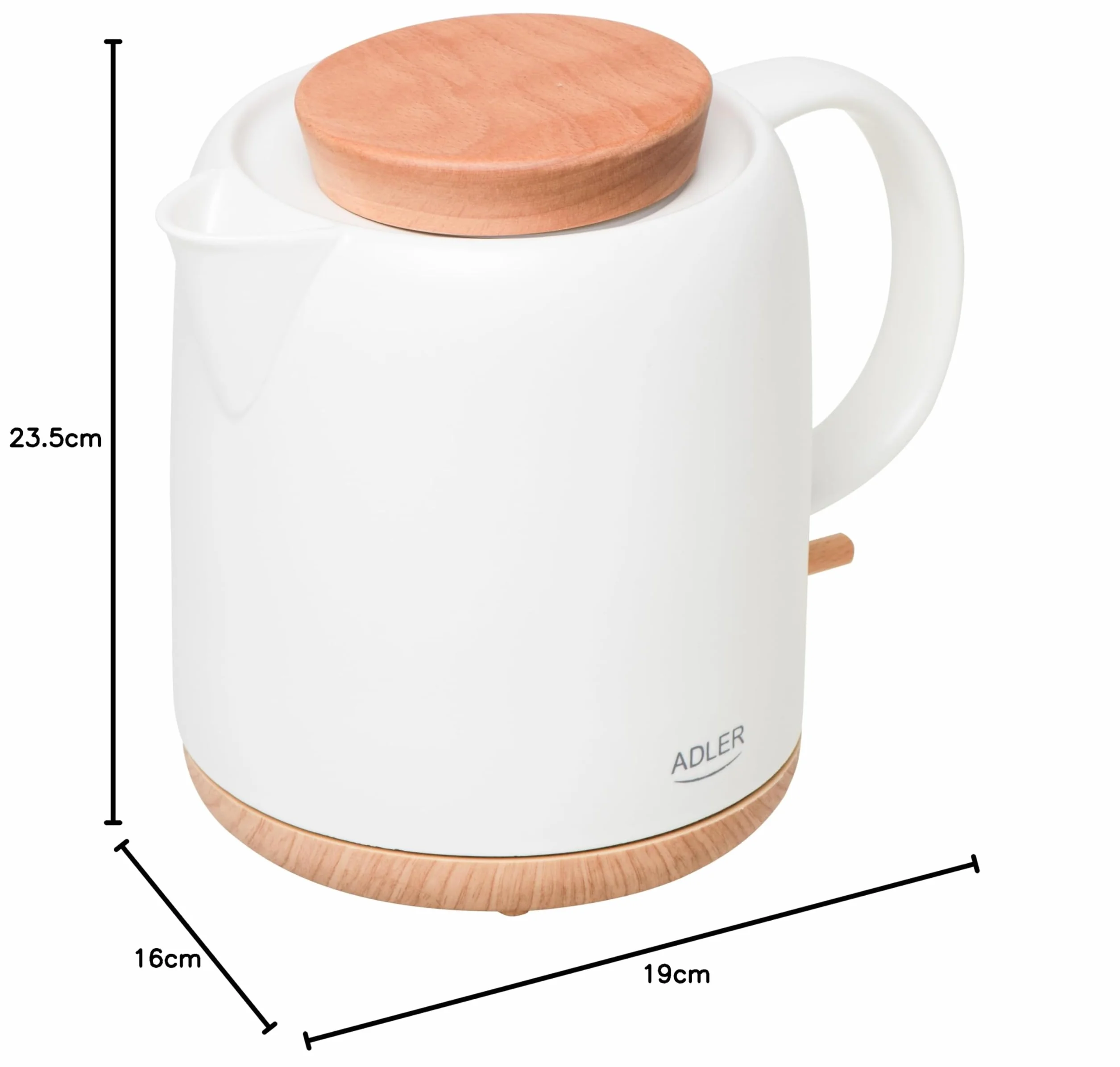 ADLER EUROPE 1304 Czajnik ceramiczny elektryczny 1,0L