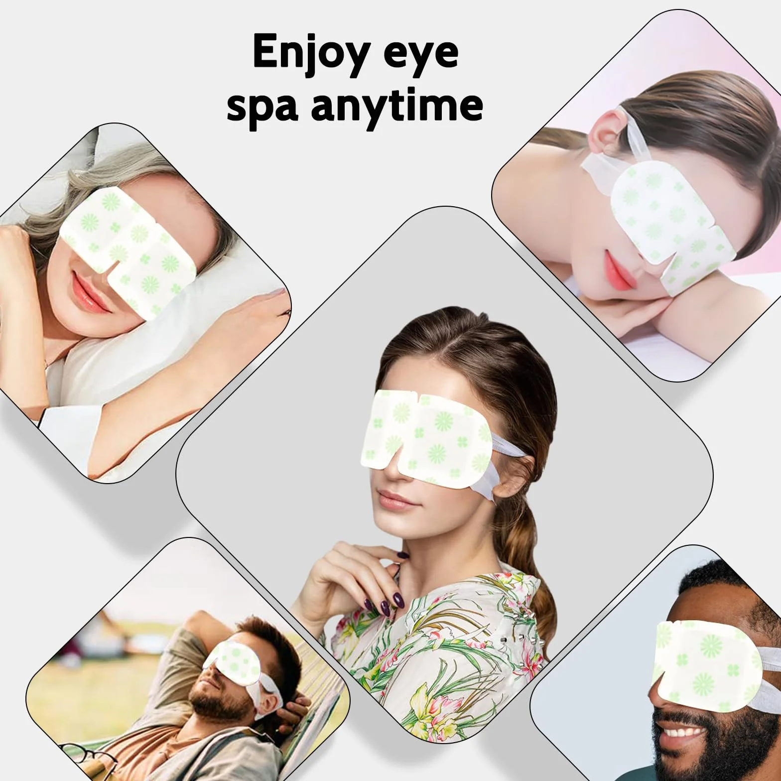 Ogrzewane maseczki na oczy, maska parowa, płatek Eeye Patch, lawendowa, 10 sztuk
