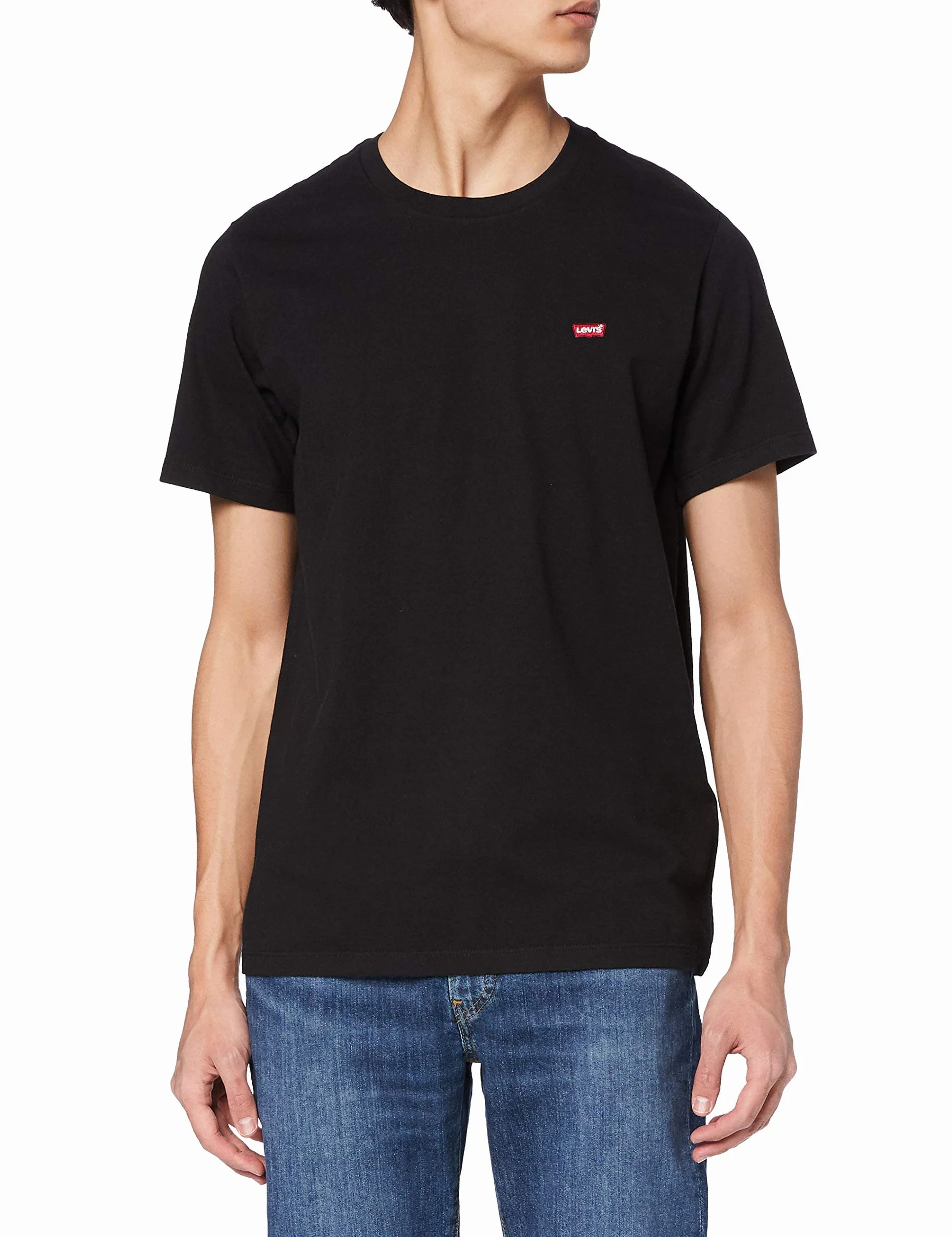 Levi's Mężczyźni Ss Original Housemark Tee T-Shirt, Stonewashed Black, L