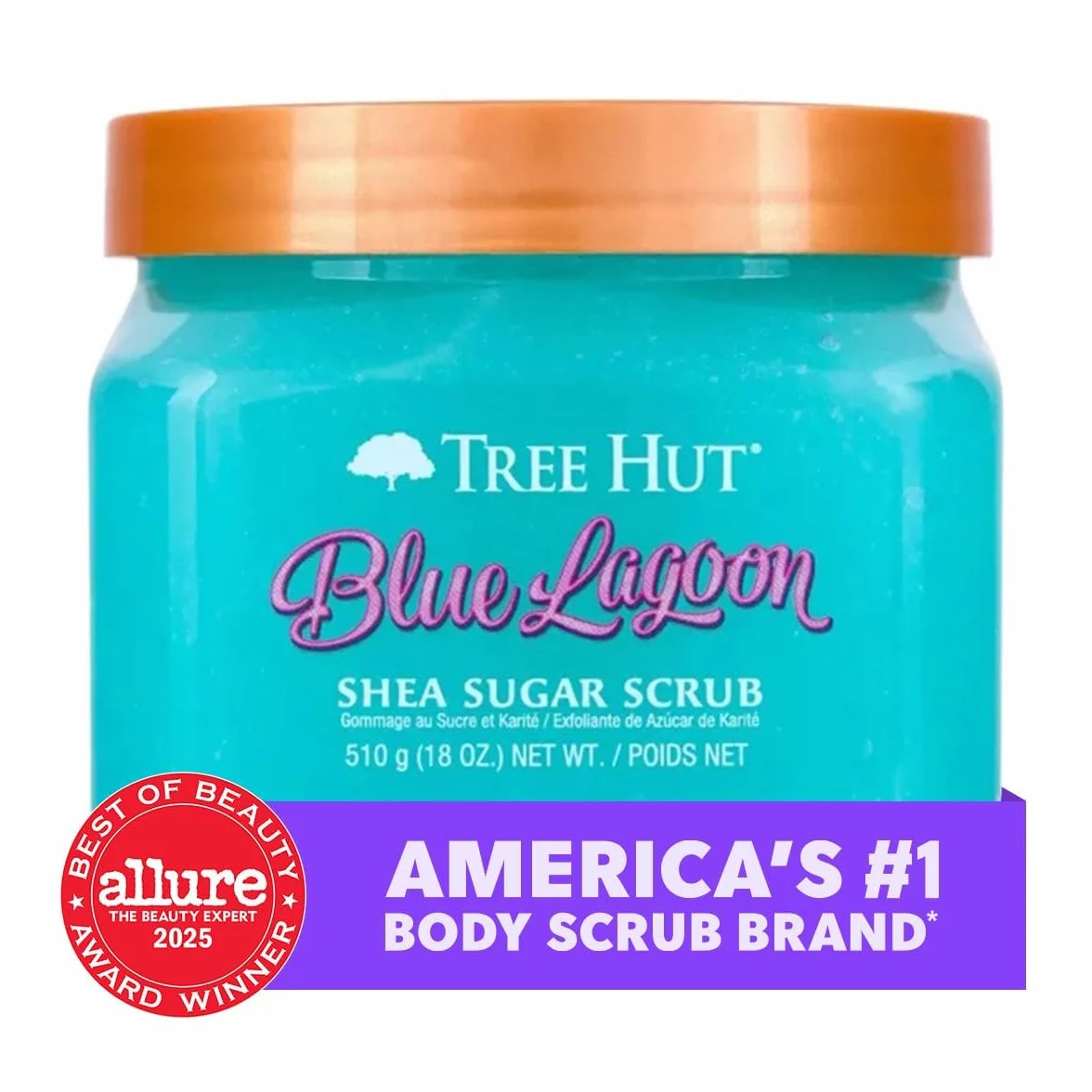 Tree Hut Blue Lagoon Peeling Cukrowy do Ciała 510 g