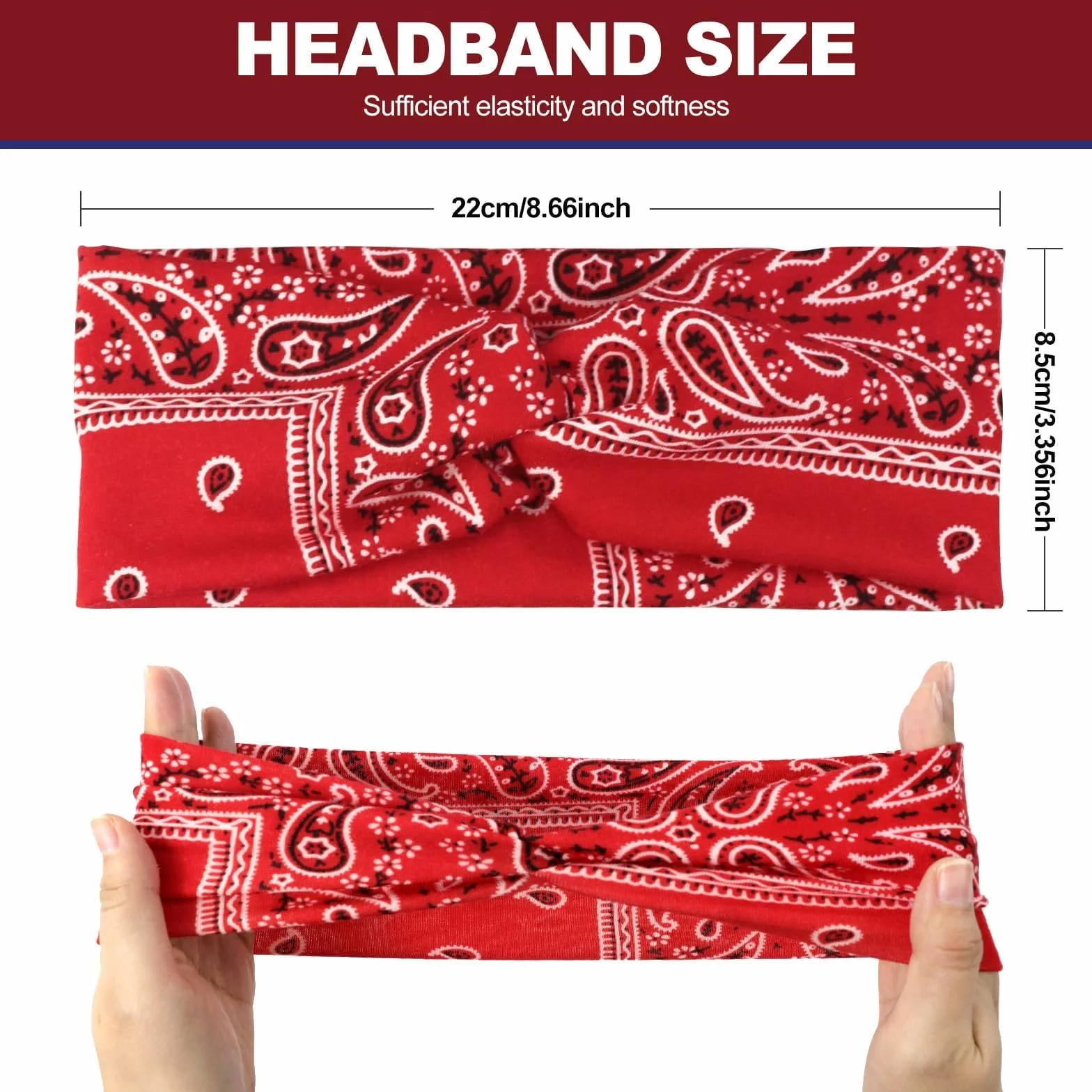 Opaski do włosów boho krzyżujące się antypoślizgowe turban vintage 6 szt.