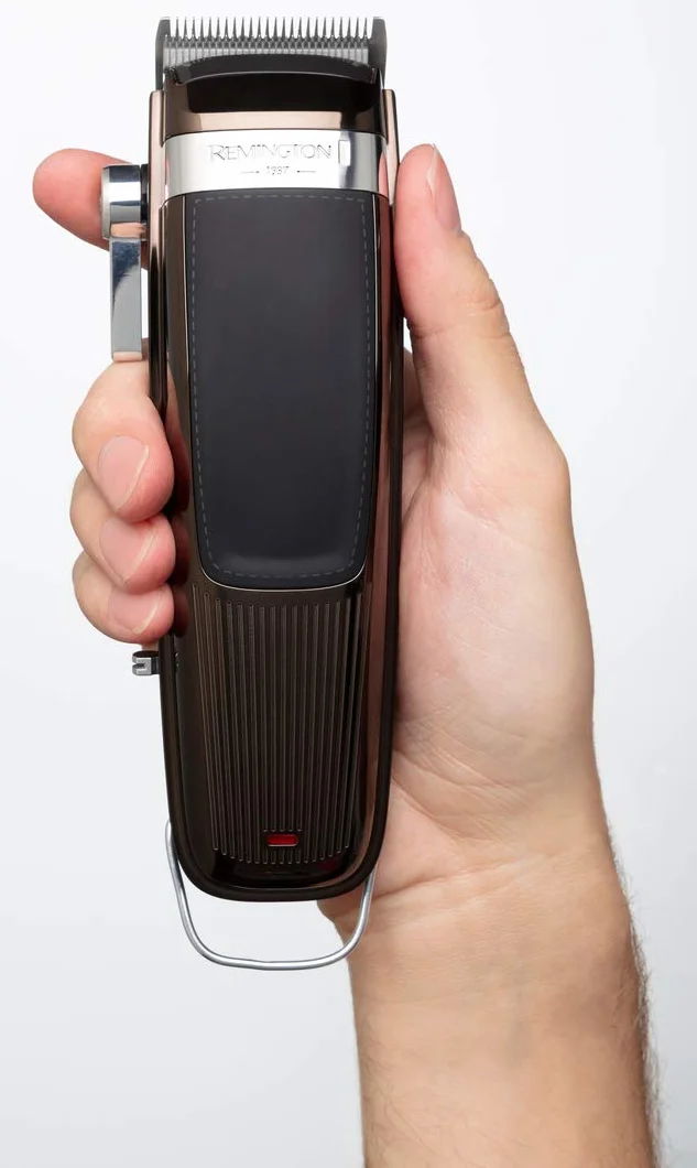 Remington maszynka do włosów, przedwojenny design, prędkość cięcia 300mm/s, 11 nakładek 1.5-25mm, głowica stożkowa, dźwignia do regulacji, zmywalne ostrza, etui + szczoteczka, srebrna, Heritage HC9100