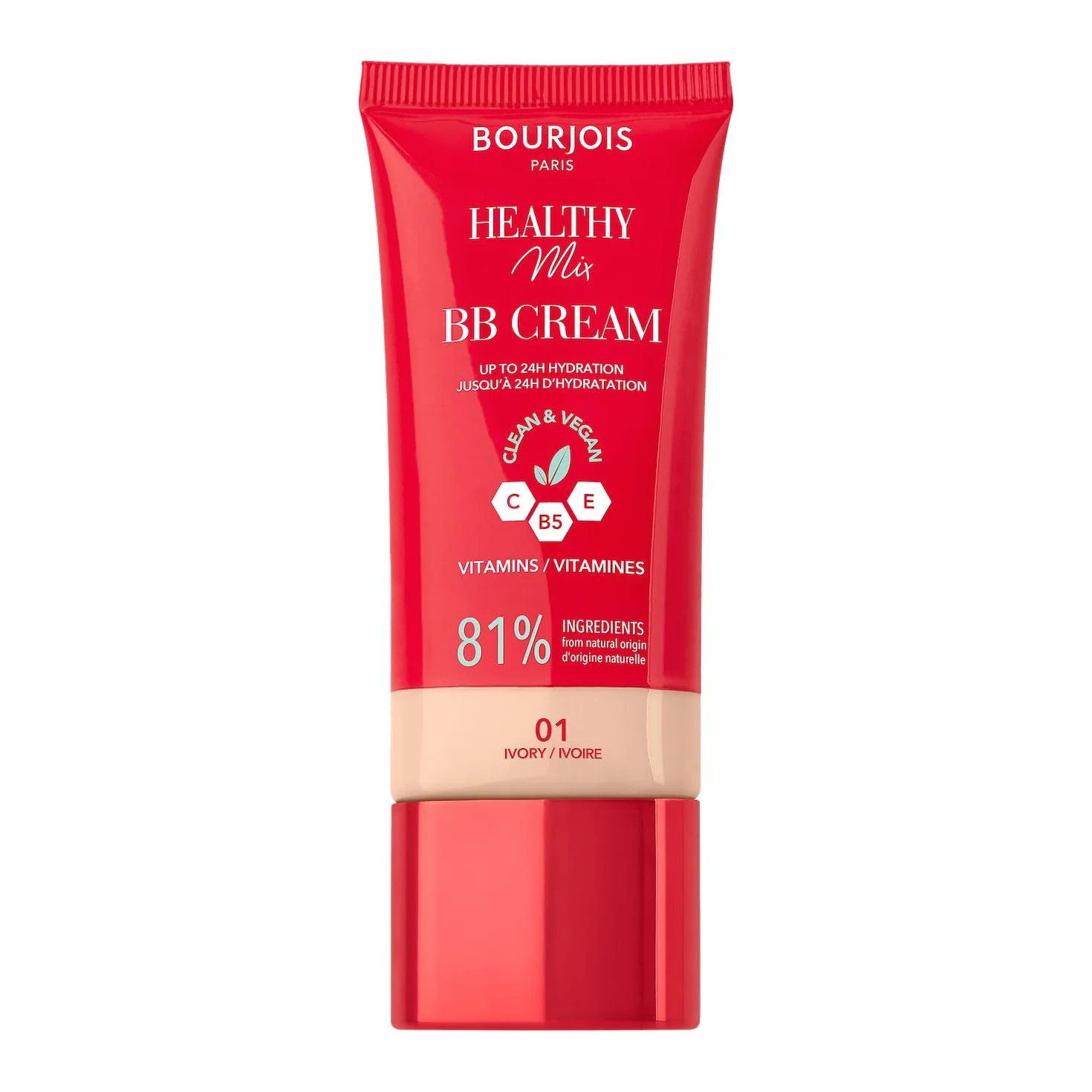 Bourjois Healthy Mix kryjący krem BB z kompleksem witamin C, E i B5 nr 01 Ivory, 30 ml