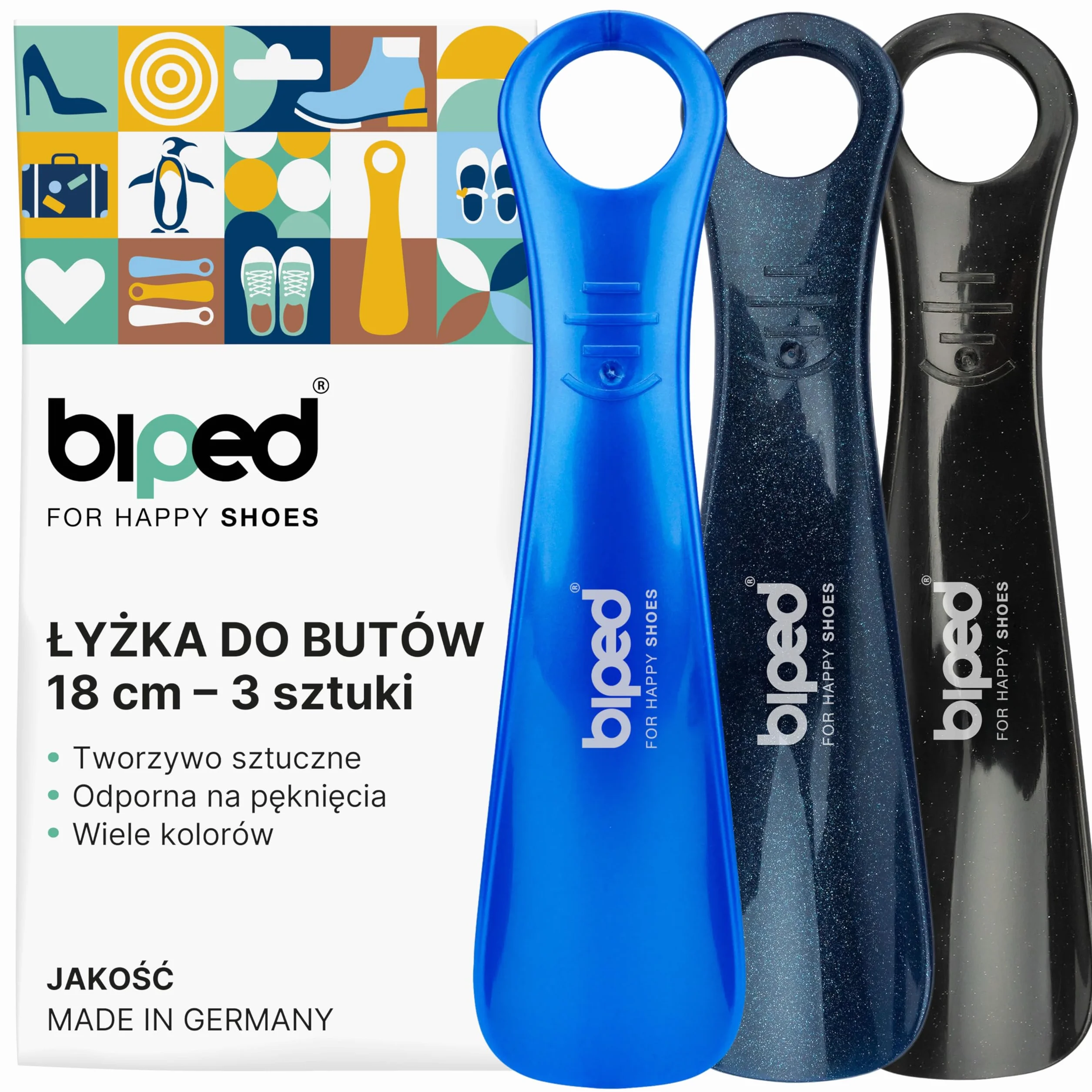 biped zestaw 3 łyżek do butów z tworzywa 18 cm – Ergonomiczne mini łyżki podróżne – Praktyczne lekkie akcesoria dla dzieci i dorosłych z1570(dark sky)