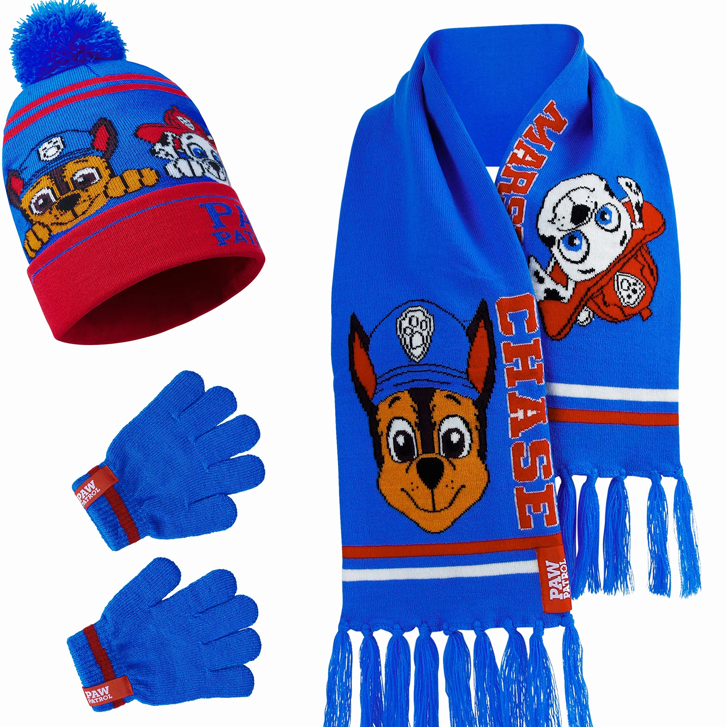 PAW PATROL Chłopięcy zestaw akcesoriów zimowych, ciepły i wygodny – prezent dla dzieci