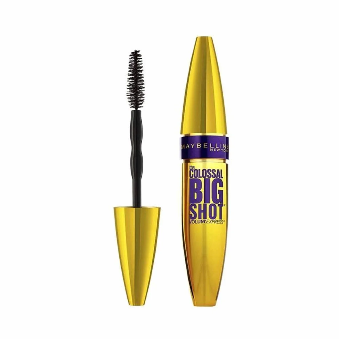 Maybelline New York Colossal Big Shot tusz do rzęs pogrubiający, maskara nadająca objętość, rzęsy elastyczne i miękkie, lekka formuła bez grudek, 01 Black, 9,5 ml