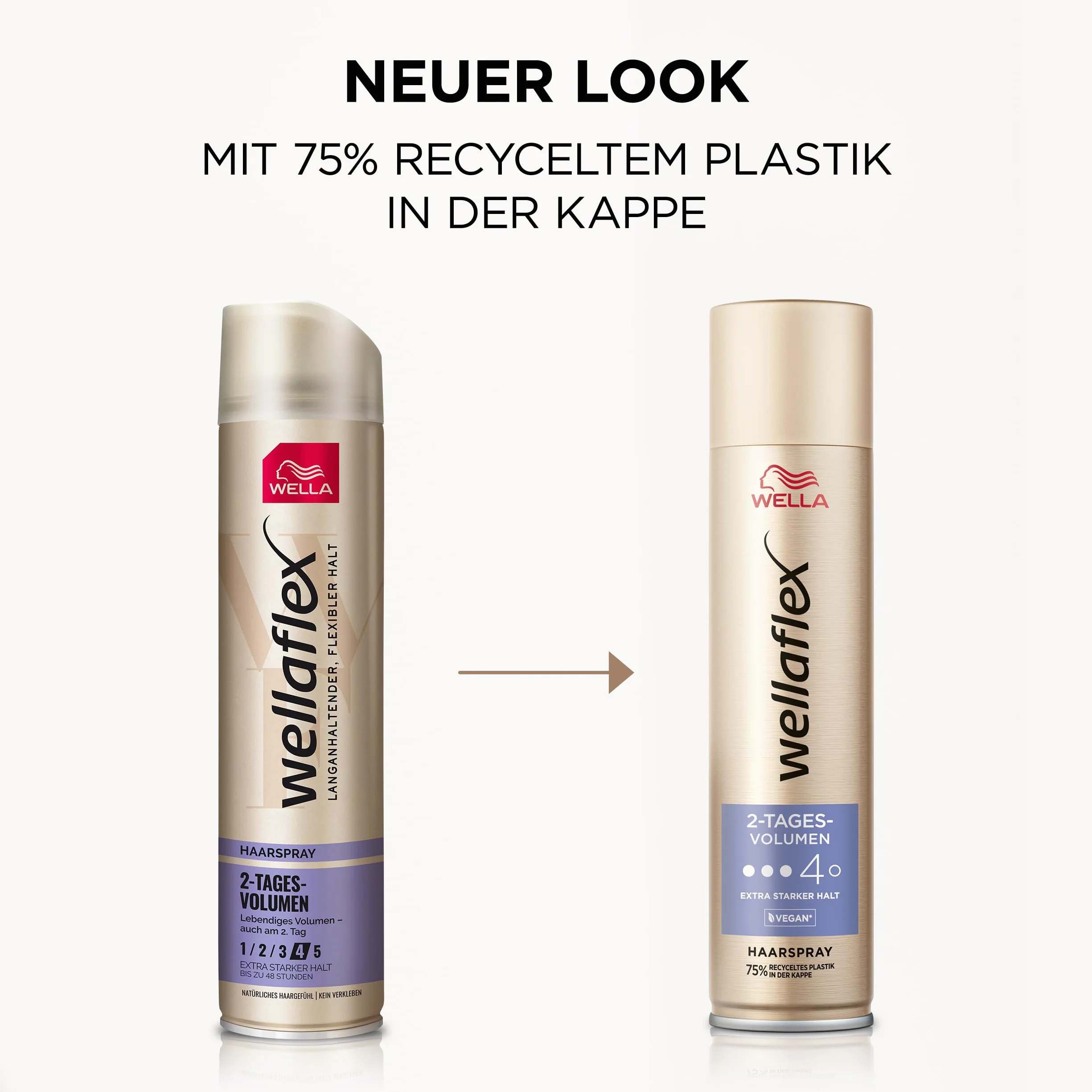 Wellaflex 2-dniowy lakier do włosów dla kobiet | do 2 dni elastyczne trzymanie | zapewnia długotrwałą stylizację | delikatny dla skóry głowy, testowany dermatologicznie, wegańska formuła, stopień