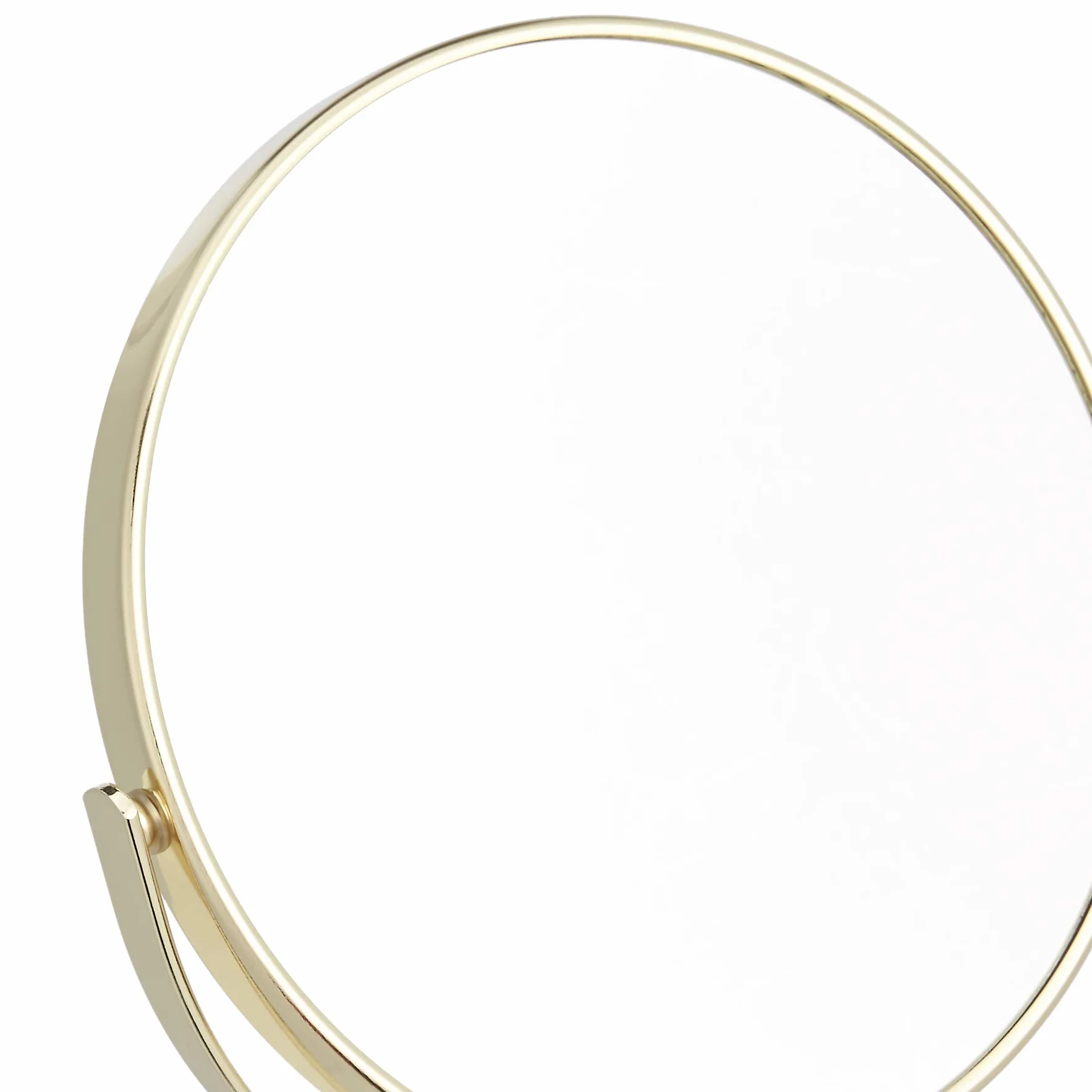 Amazon Basics lusterko kosmetyczne okrągłe do montażu na blacie, powiększenie 1x/5x, 18,3 x 12,5 cm, kolor złoty