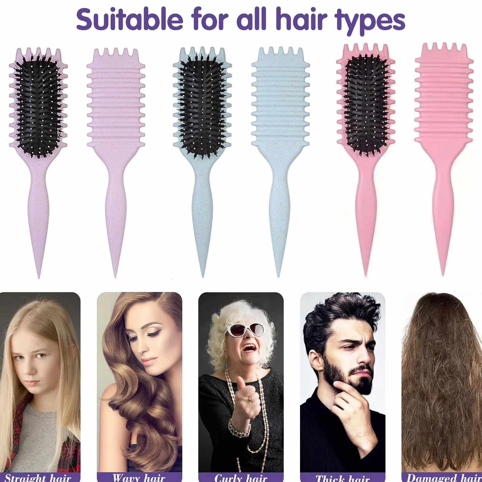 Bounce Brush Curly Hair Styling szczotka do loków Define Curl Defining