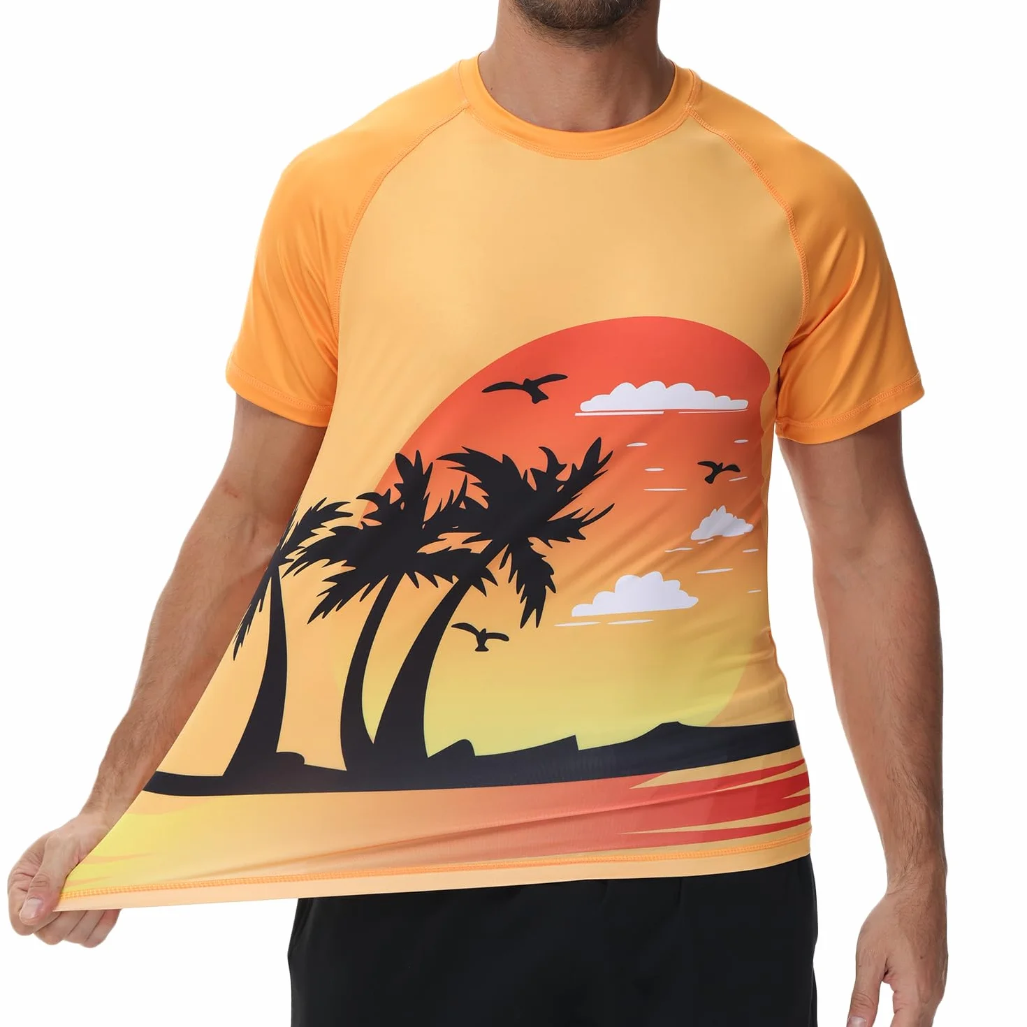 Huayuzh Rashguard męska koszulka UV do pływania