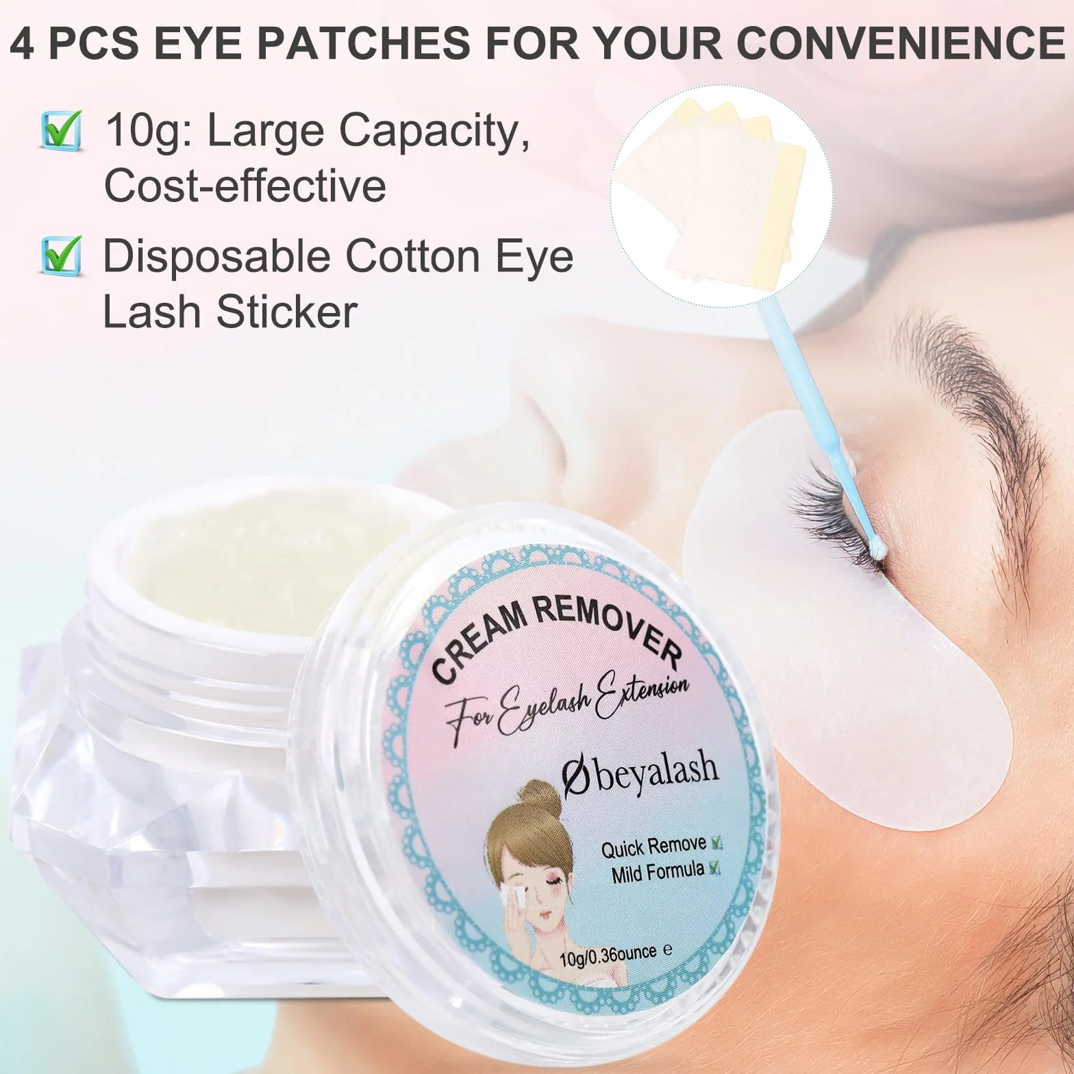 Zmywacz Do Rzęs Klej Do Rzęs Zmywacz 10g Szybkie Usuwanie Eyelash Extension Remover Cream by Obeyalash