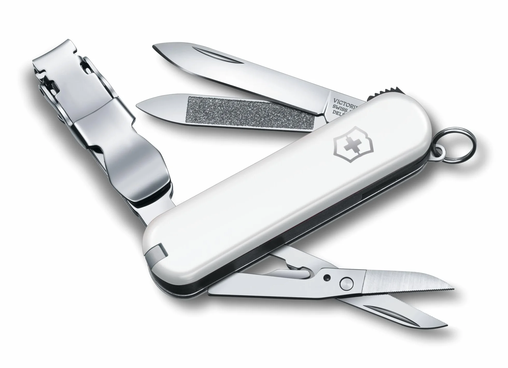 Victorinox Szwajcarski scyzoryk, Nail Clip 580, narzędzie wielofunkcyjne, manicure, pedicure, 8 funkcji, małe ostrze, pilnik do paznokci, czerwony