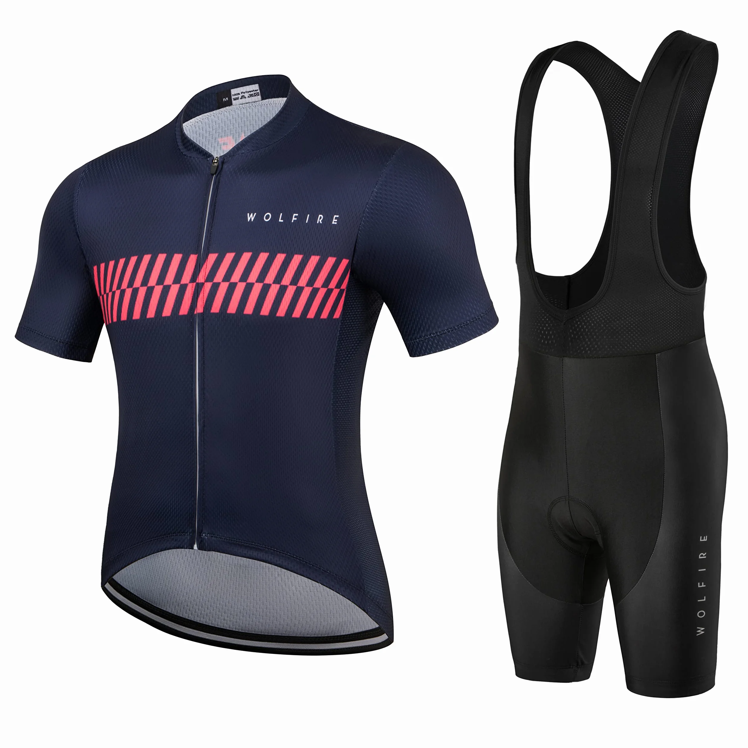Męskie spodenki rowerowe i dżersej, z wkładką żelową 12D, wyściełany śliniaczek, MTB, spodnie spinningowe, rower szosowy