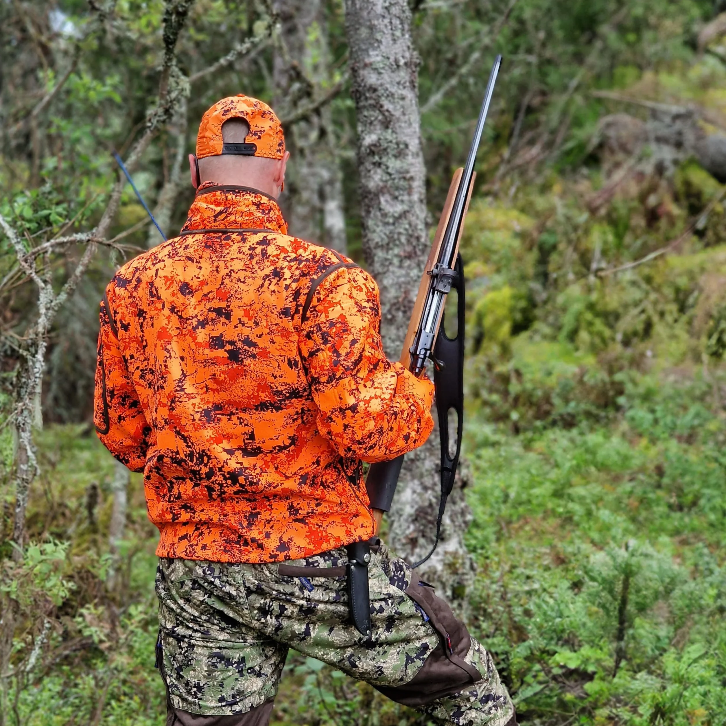 Kurtka outdoorowa, pomarańczowa kurtka myśliwska, kurtka turystyczna, lekka kurtka przejściowa, wiatroszczelna kurtka, wodoodporna kurtka przeciwdeszczowa, oddychająca kurtka funkcyjna z