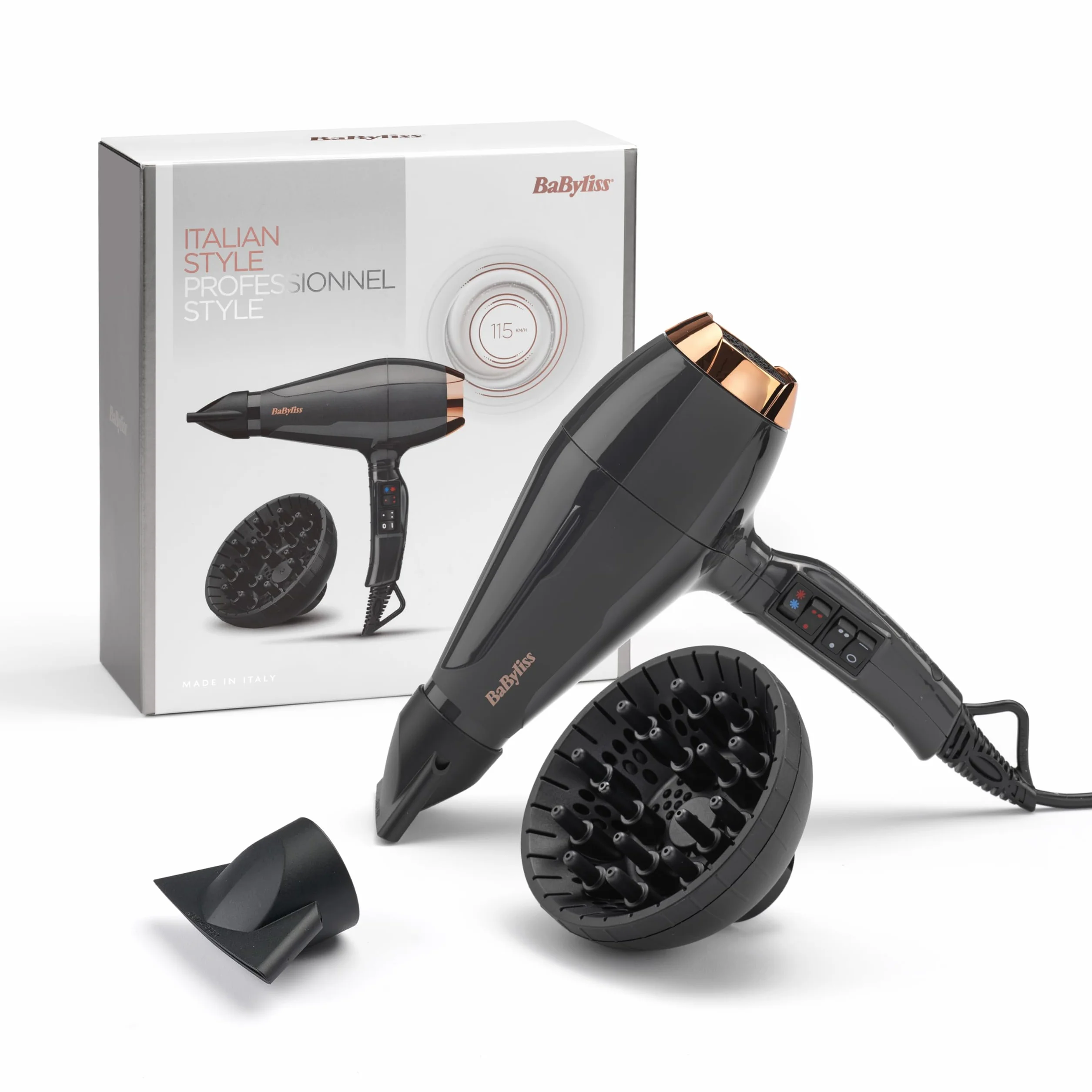 BaByliss Italian Air Pro Suszarka 2200 W Jonizacja Czarna 6719DE