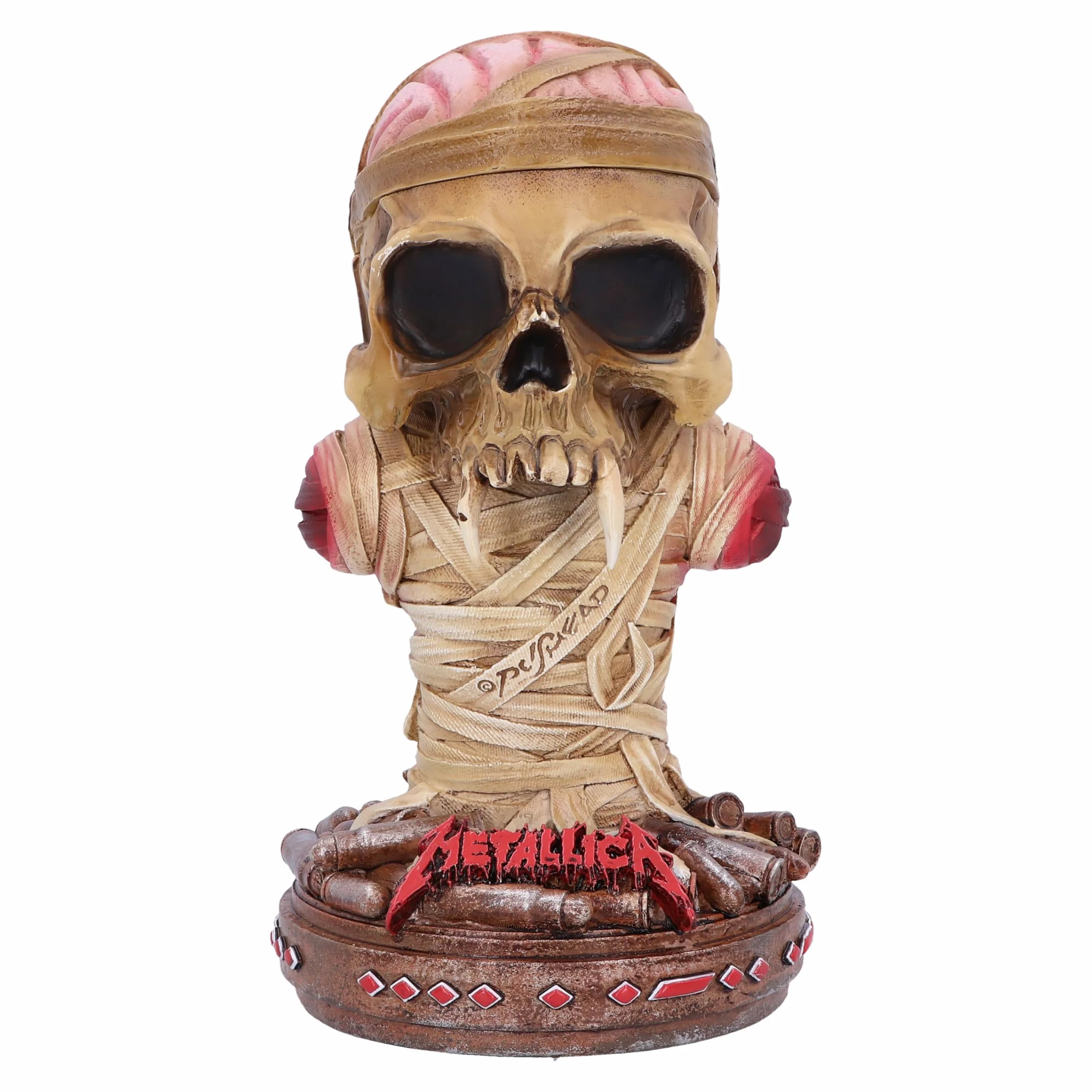 Nemesis Now Metallica One Bust Box, żywica, oficjalnie licencjonowany produkt Metallica, prezent maskotka Metallica, ciężki metalowy przedmiot kolekcjonerski, odlew z najlepszej żywicy, fachowo