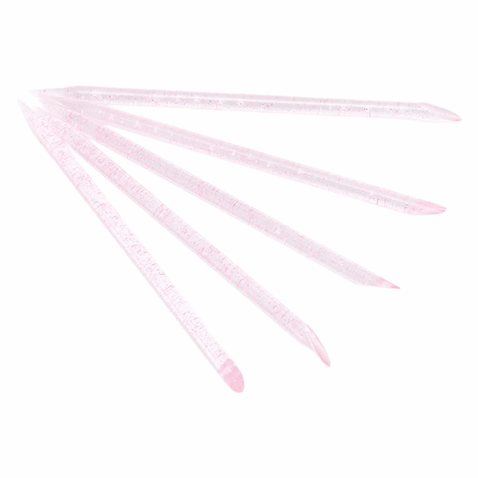 Jednorazowy Odpychacz do Skórek, Praktyczny Plastikowy Sztyft do Manicure i Pedicure, 100 Sztuk do Salonu Stylizacji Paznokci do Technik Zdobienia Paznokci w Domu (PINK)
