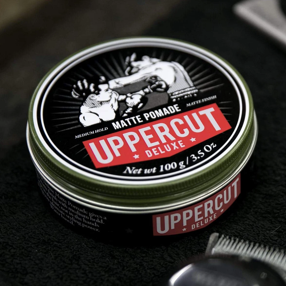 Uppercut Deluxe Matte Pomade Hair Styling Product For Men With A Medium Hold, No Shine Water Based Matte Hair Styling Product Easy Wash Out, No Residue 2 x 100g