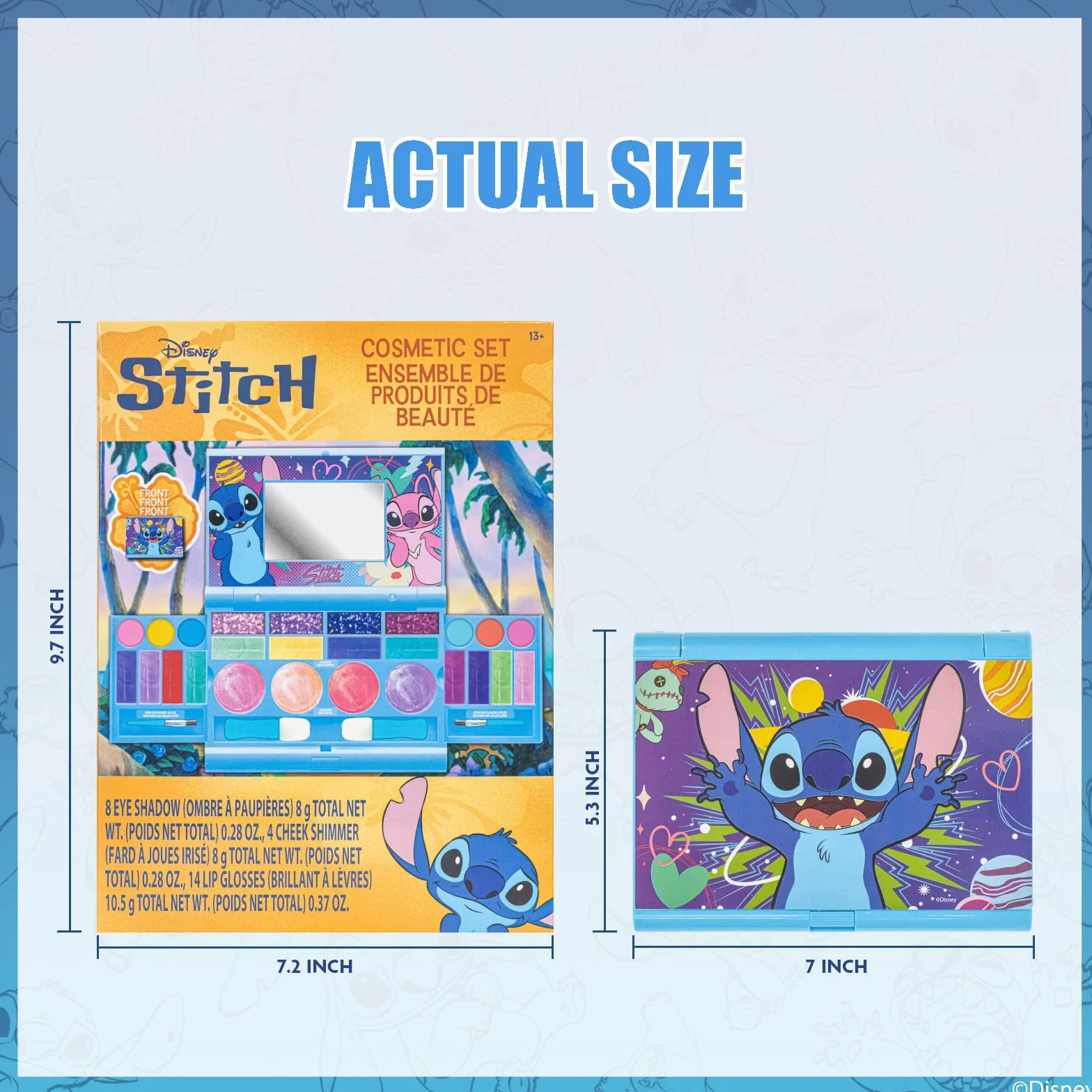Stitch Zestaw Makijażu Błyszczyk Cienie Pędzle Przenośny