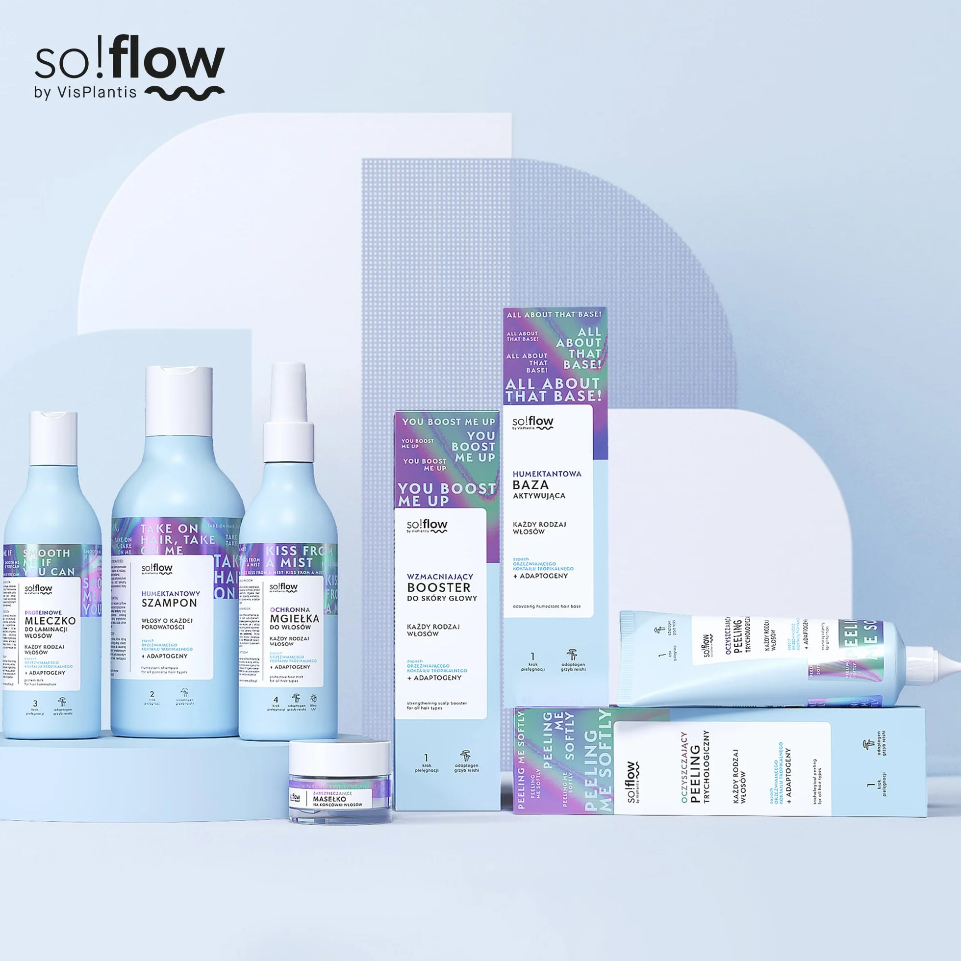 Peeling do Skóry Głowy So!Flow: Głębokie Oczyszczanie i Nawilżanie, Usuwanie Zanieczyszczeń i Nadmiaru Sebum, Łagodzenie Podrażnień, Zawiera Grzyb Reishi i Kompleks Kwasów Owocowych