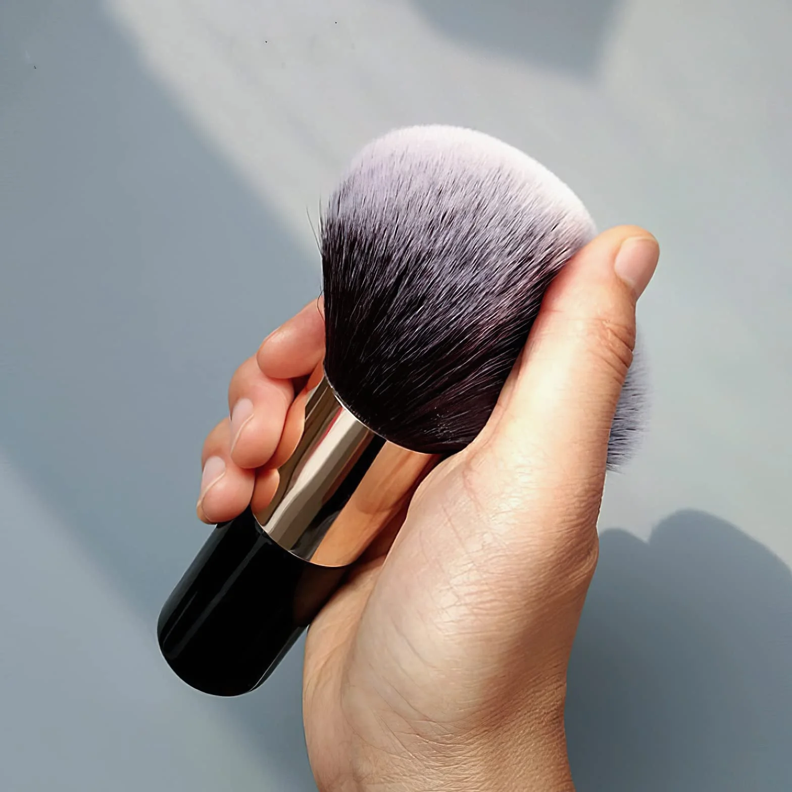 Pędzel do makijażu pudru, pędzel do różu, duży pędzel do twarzy do pudru lub wyciskanego pudru, pędzel bronzer z włóknami pluszowymi