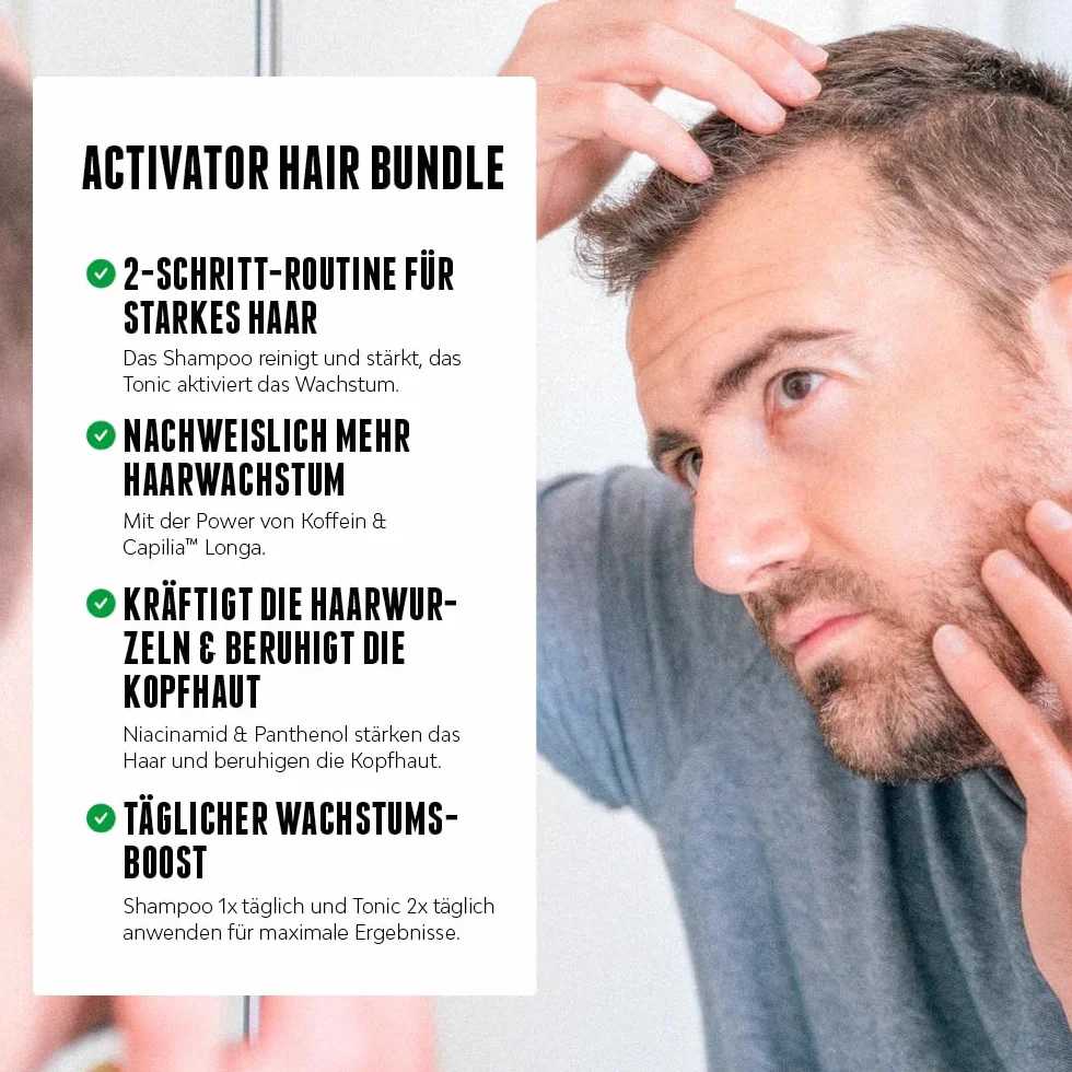 Brooklyn Soap Company Activator Hair Bundle szampon 200 ml tonik 100 ml stymuluje porost włosów