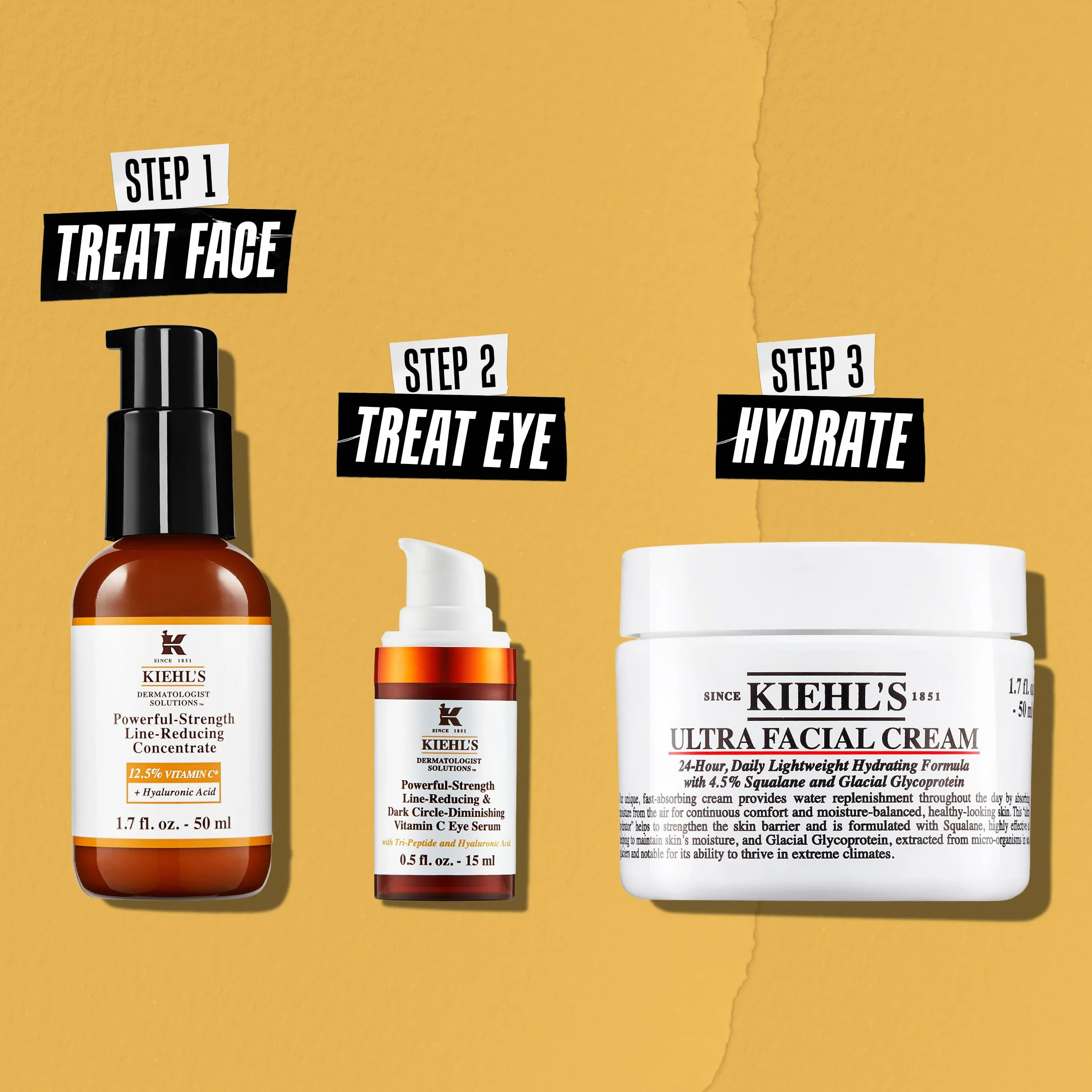 Kiehl's Kiehl's Powerful-Strength serum do oczu z witaminą C, redukcja linii i cienie pod oczami