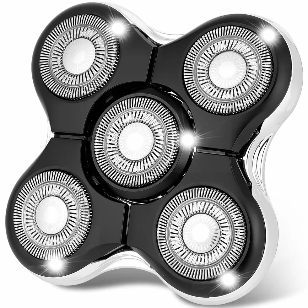 AOOWU Wymienne ostrza do golarki elektrycznej, golarka z łysą głową, 5 obrotowych maszynek do golenia z podwójnym ostrzem, wymienna głowica kompatybilna z Remington Balder Pro Series RX5 XR7000 XR1500