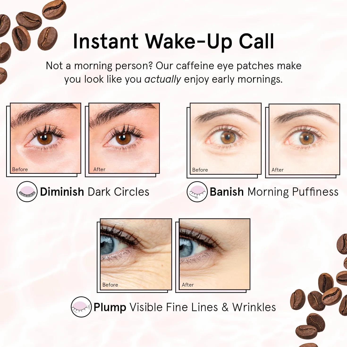 grace & stella Caffeine Under Eye Patches – Awakening Eye Patches for Puffy Eyes and Dark Circles – plastry pod oczami